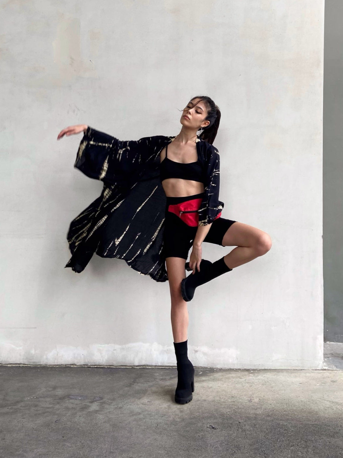 Tie dye kimono robe, tie dye kimono jacket, hand tie dye, black tie dye kimono