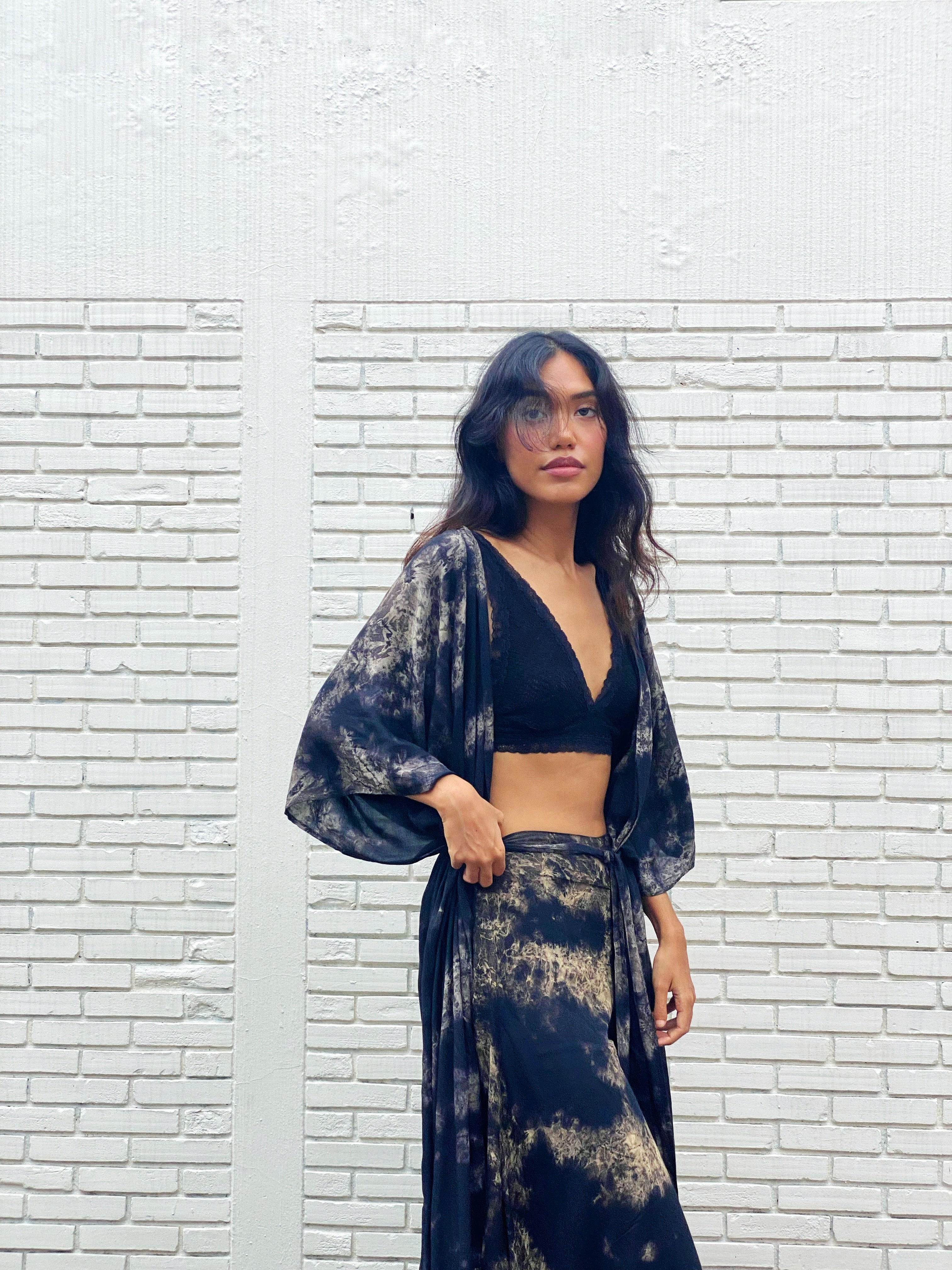 Maya Samurai Tie Dye Trousers - Marble