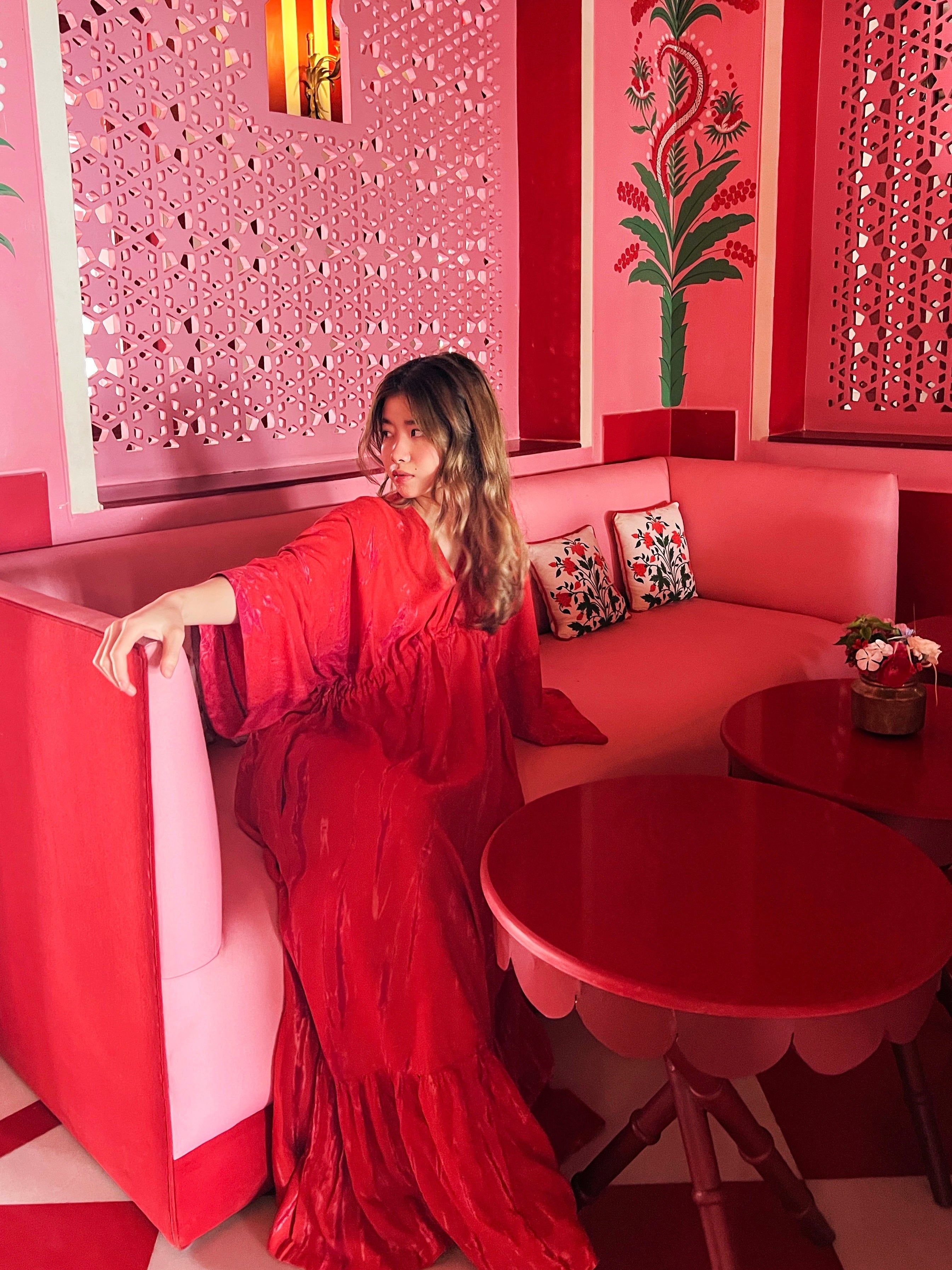 Vera Goddess Maxi Dress - Red