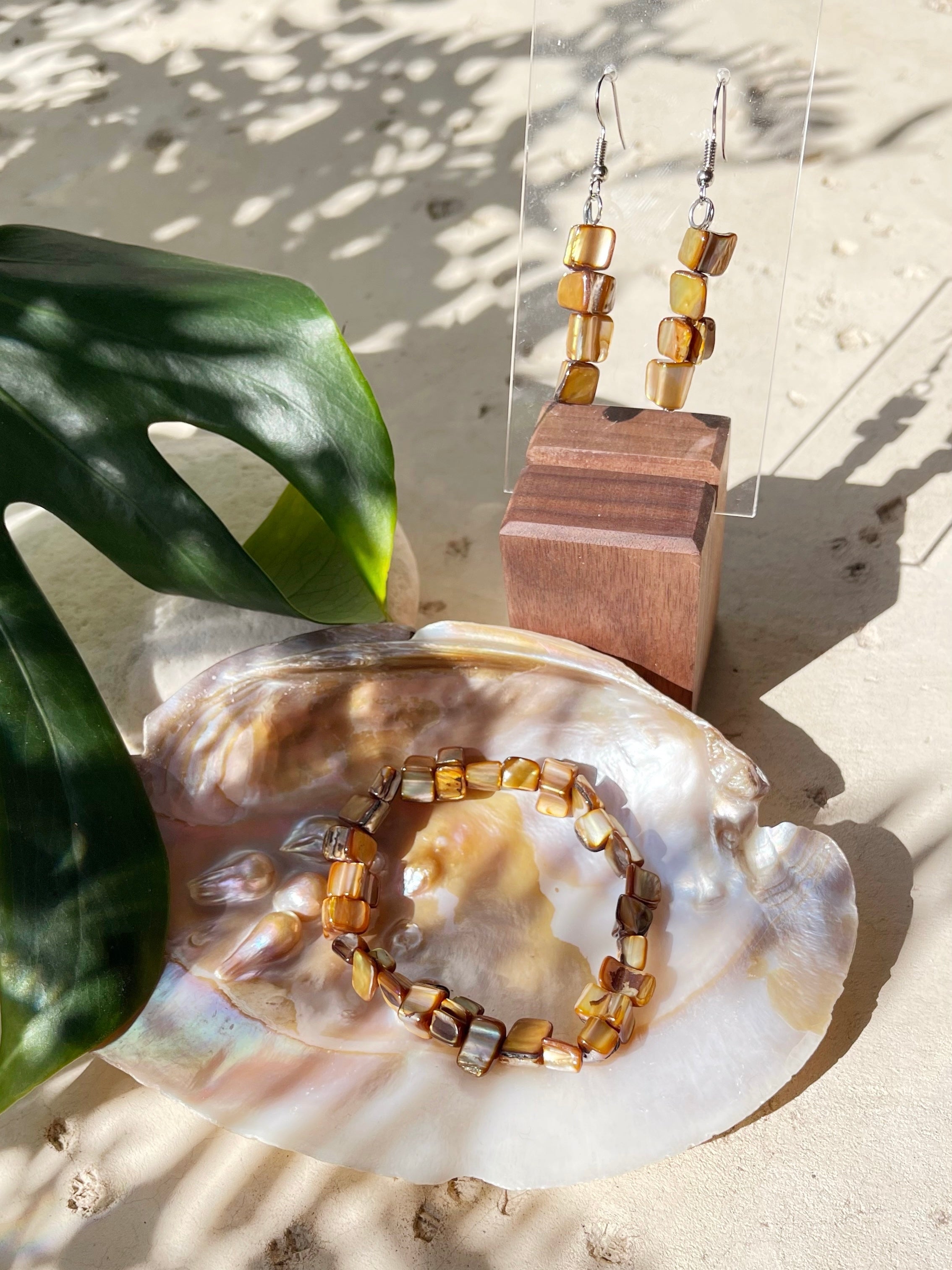 Shop handcrafted Mother of pearl Earrings, beach accessories, Boho earrings from Coco de Chom - boho chic resort ready
