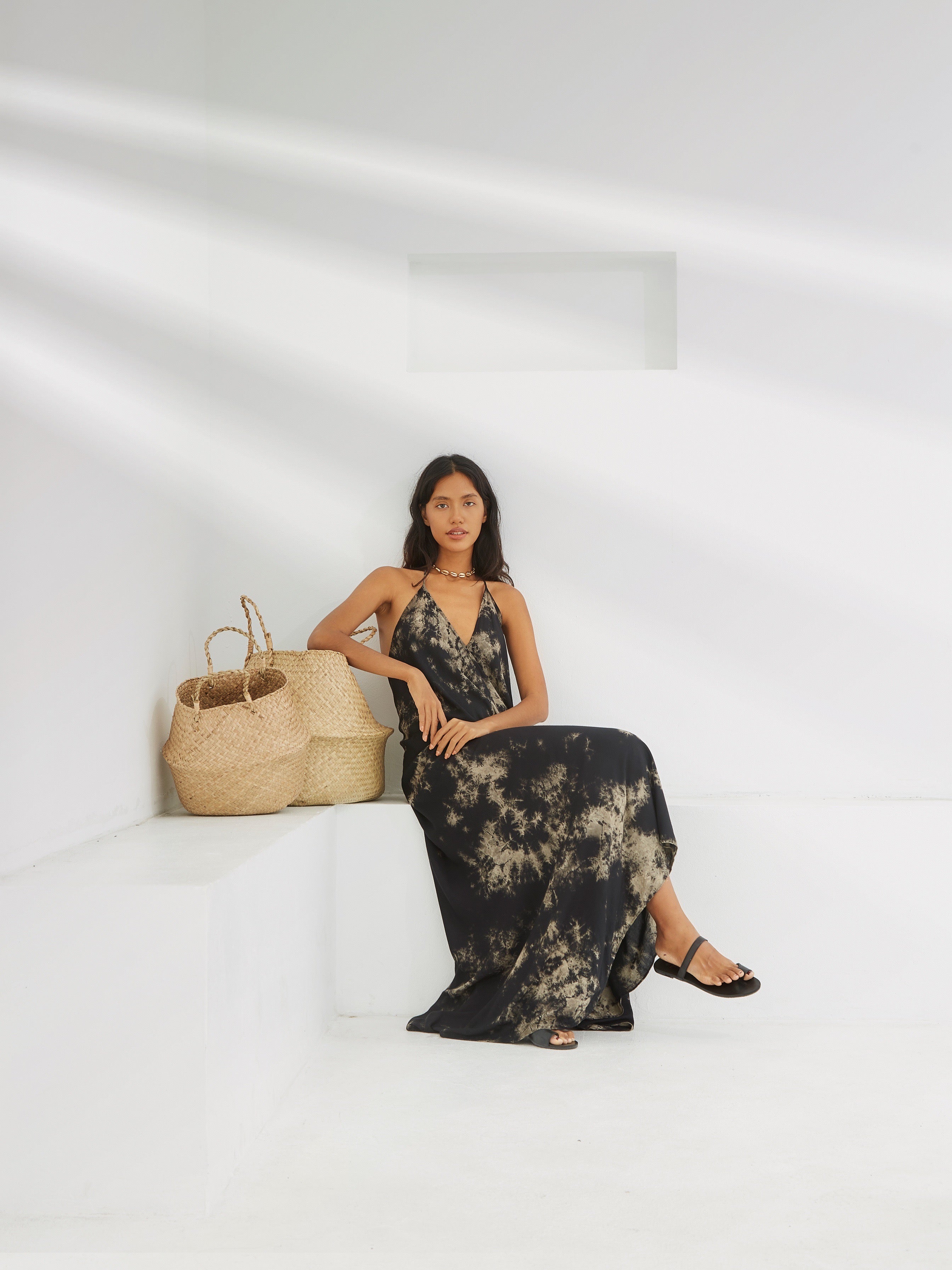 Flamingo Tie dye Maxi Dress | Summer Maxi Dress | CocoDeChom | Maxi Summer Dresses