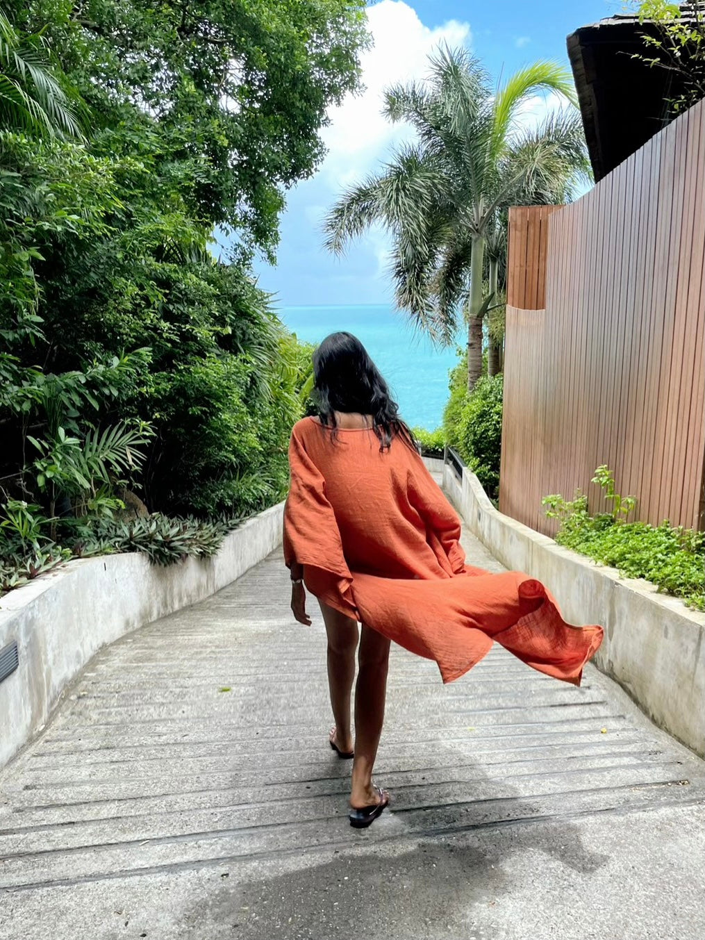 Amara Kaftan Top - Rust
