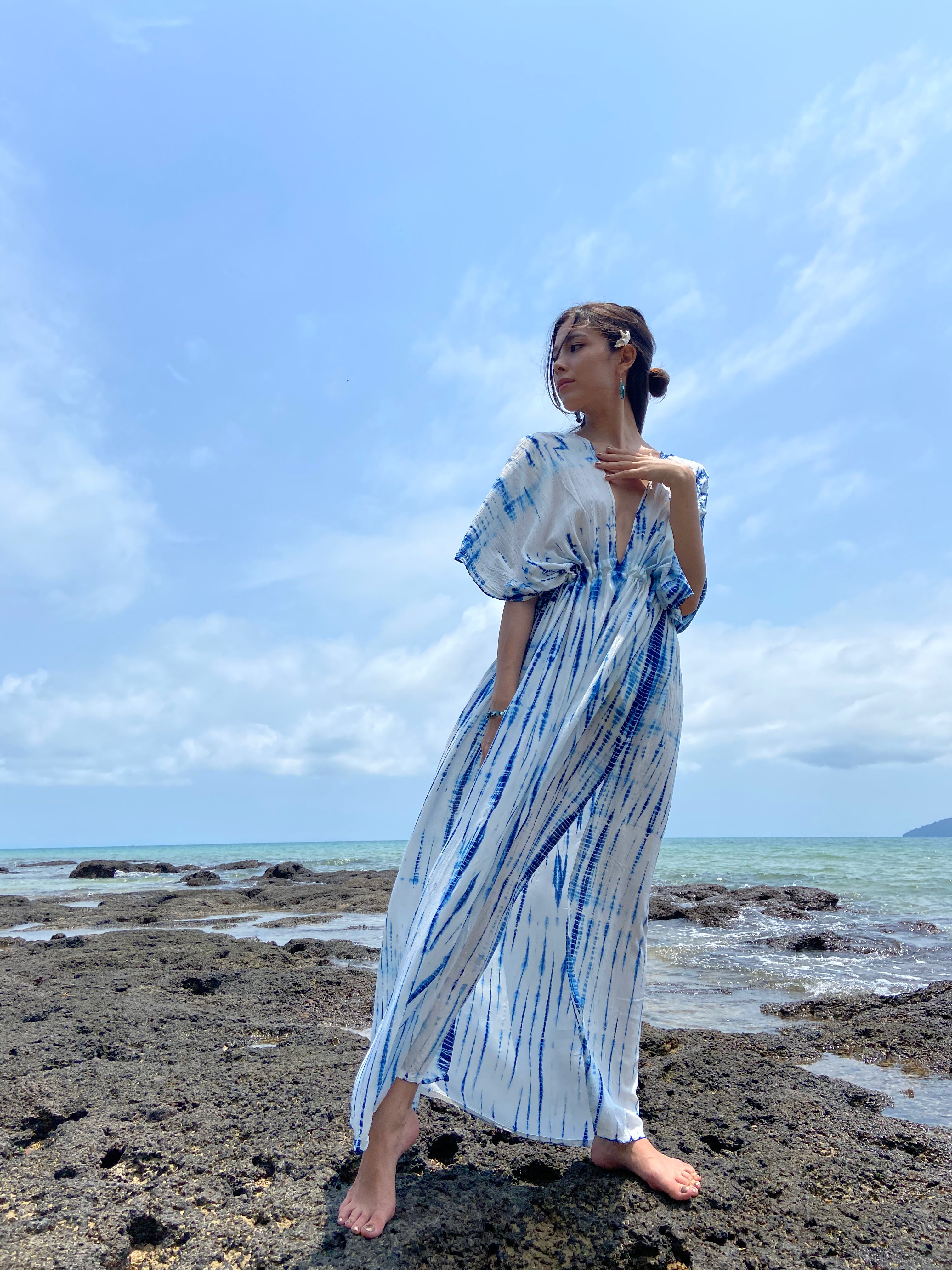 Goddess Dress - Tie dye Maxi Dress | Coco De Chom | Summer Maxi Dress