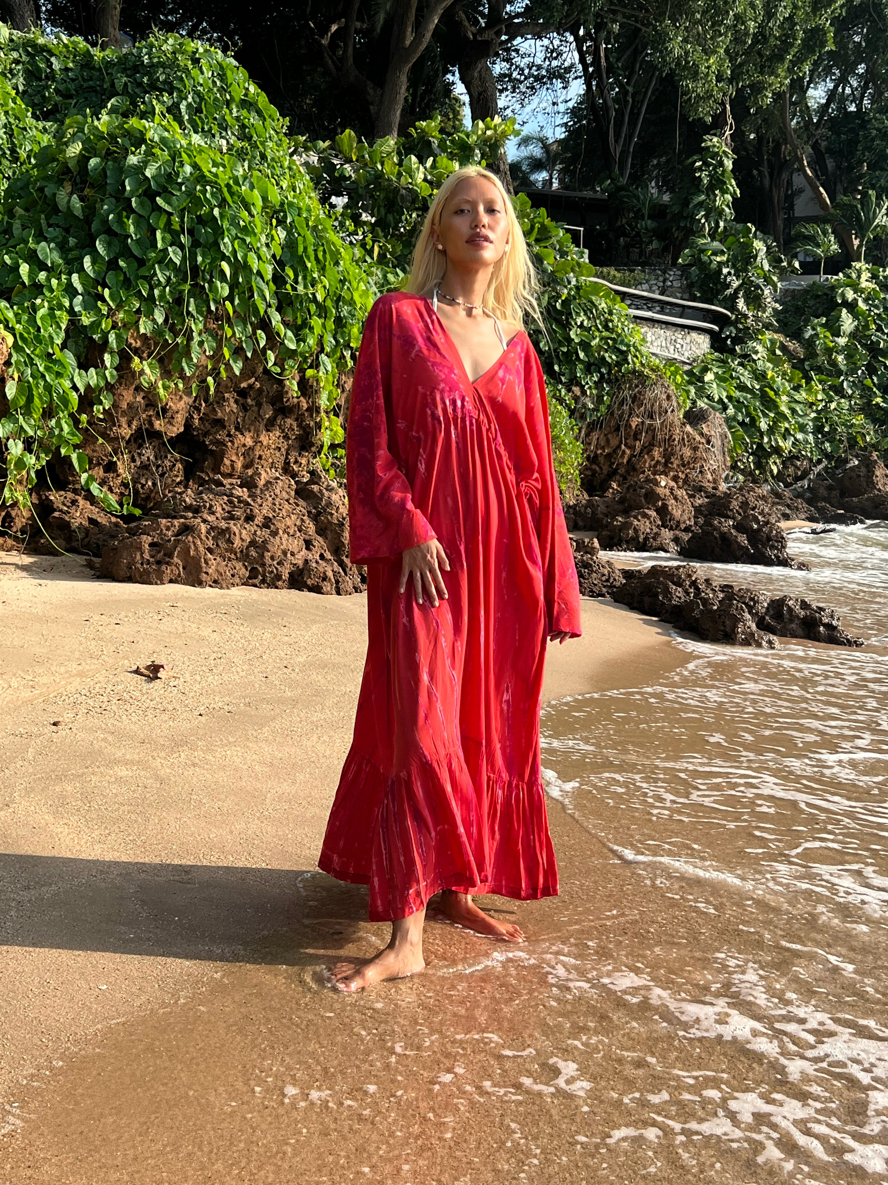 Vera Goddess Maxi Dress - Red