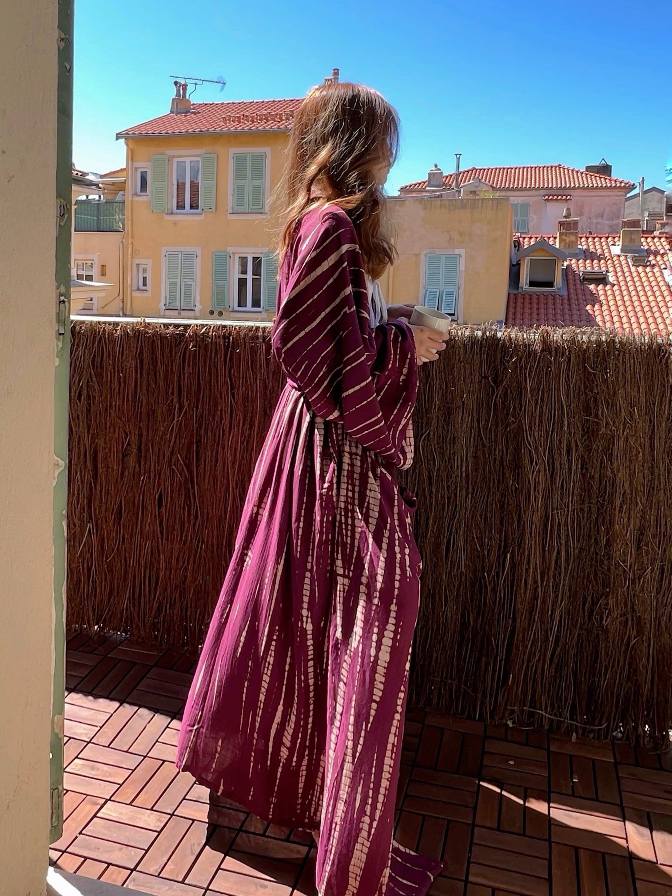 Shop purple kimono Robe, long kimono robe for sale, Beach Kimono robe