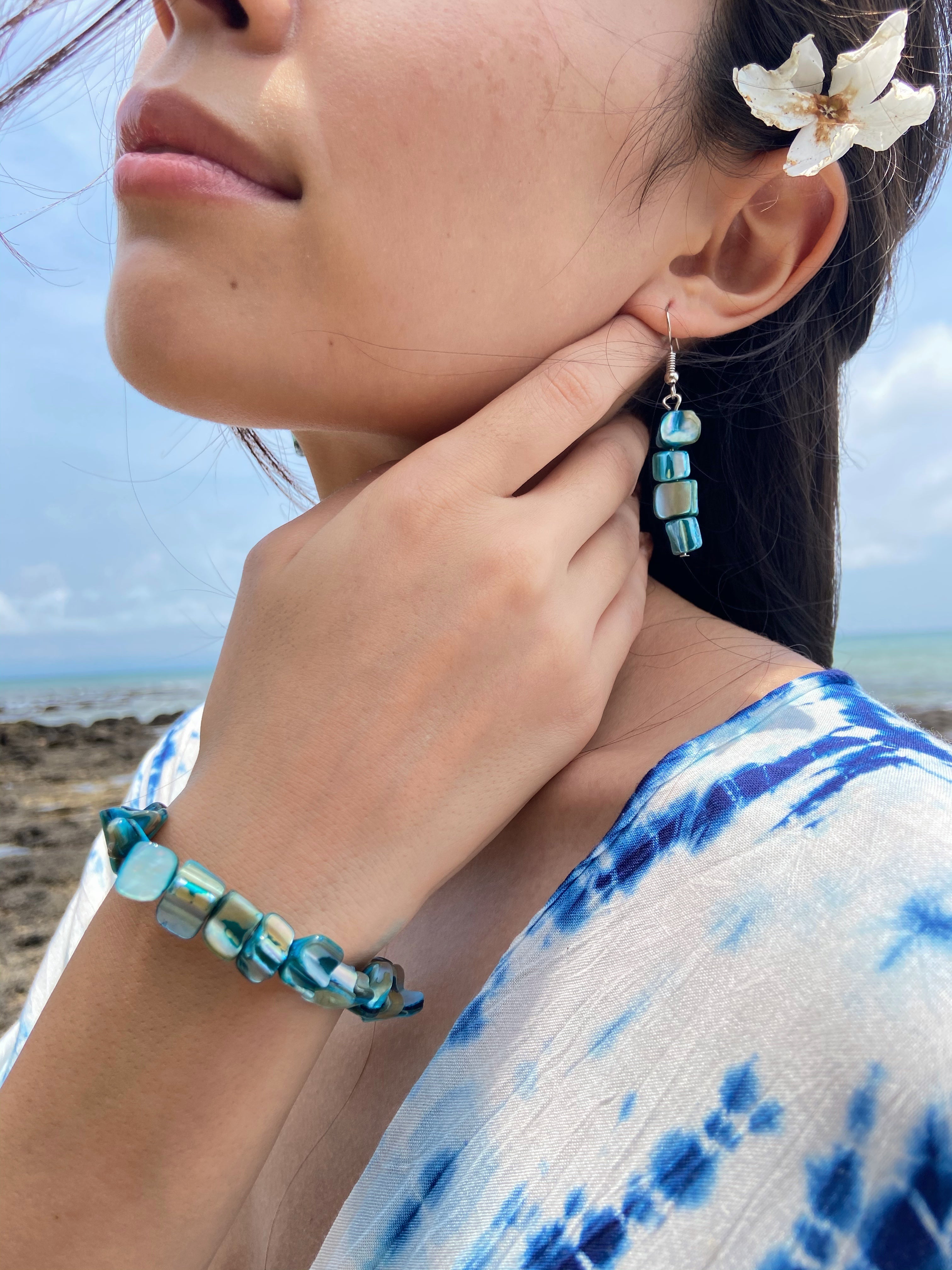 Shop handcrafted Mother of pearl Earrings, beach accessories, Boho earrings from Coco de Chom - boho chic resort ready