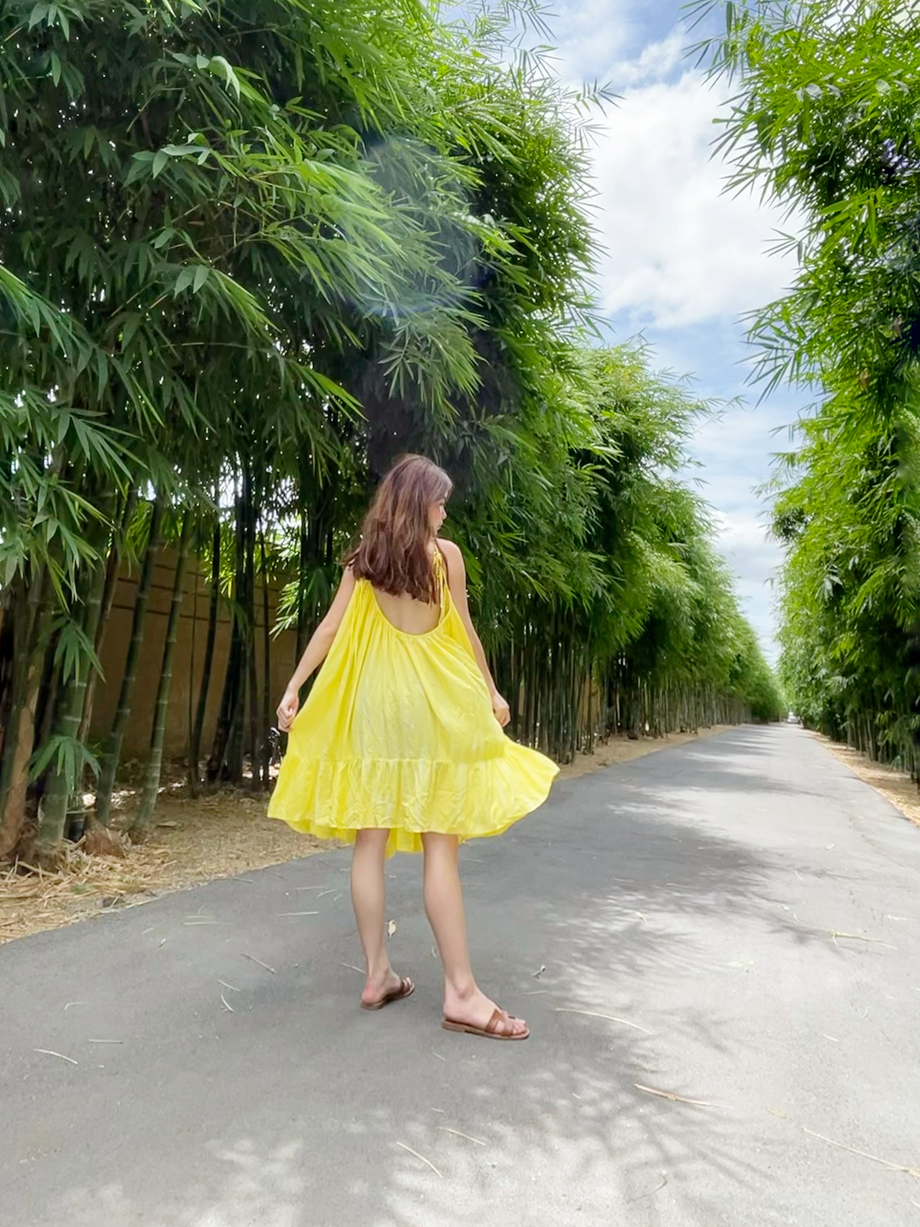 Alice Tie Dye Mini Dress- Lemon