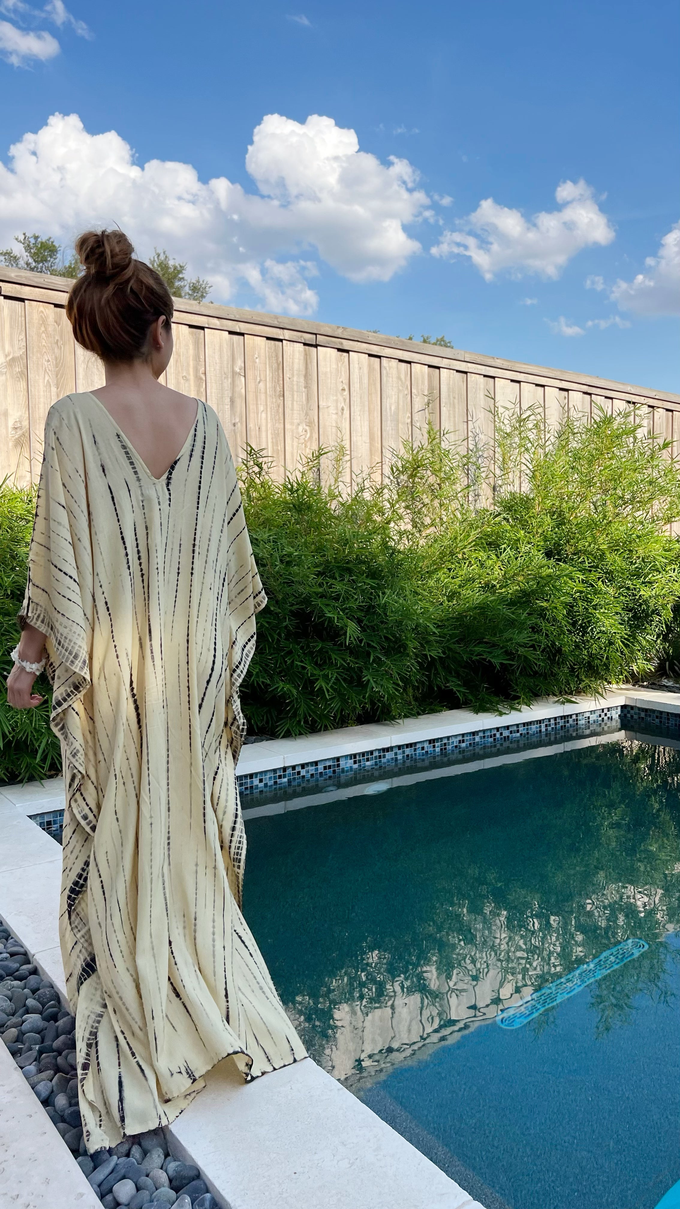 Get a tie dye long kaftan, comfy maxi kaftan from Coco de Chom