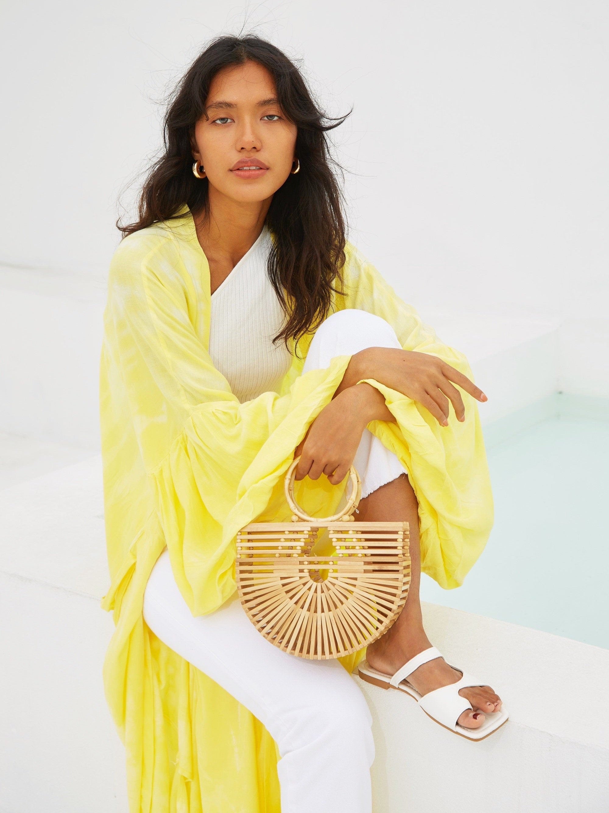 Miko Kimono Robe & Wrap - Yellow