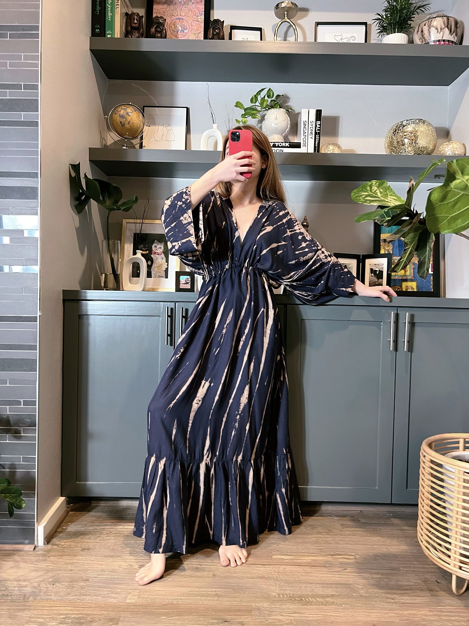 Vera Goddess Maxi Dress - Navy