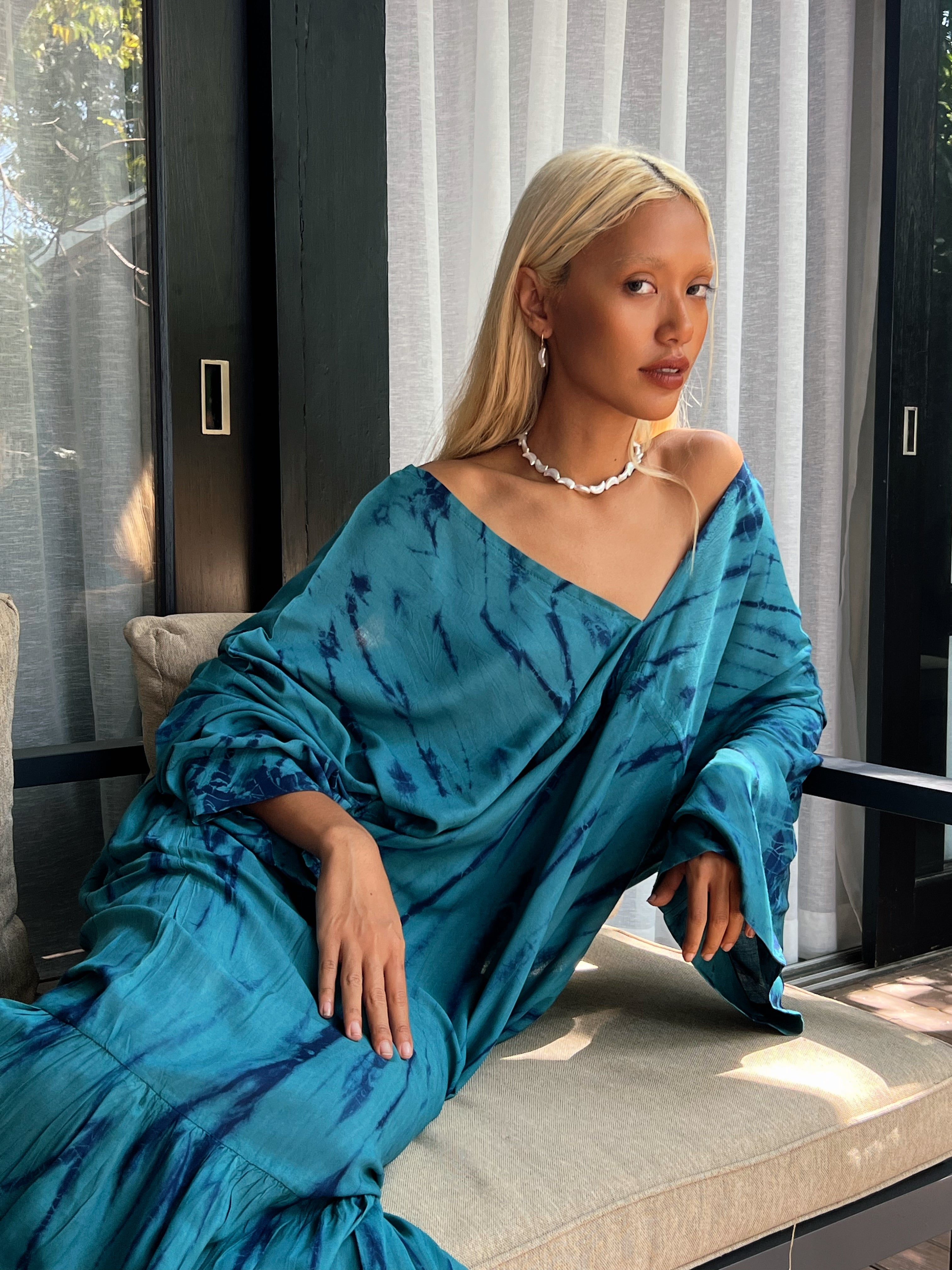 Vera Goddess Maxi Dress - Teal