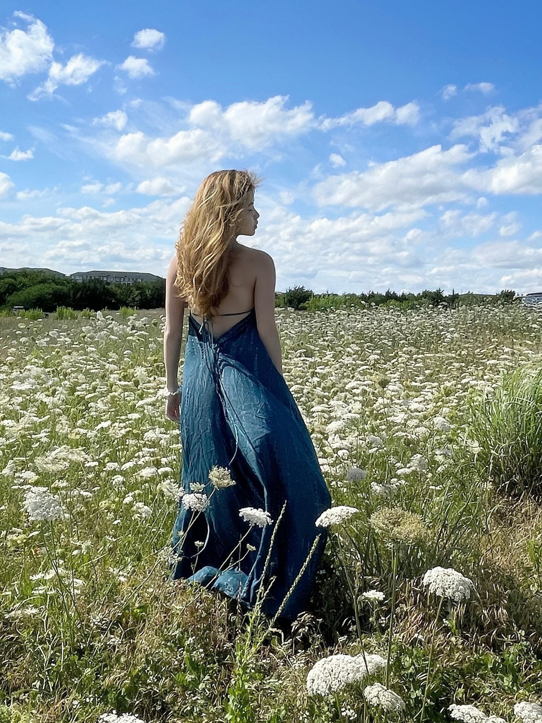 Luna - Beach Maxi Dress For Sale - Tie dye Long Dress | Dress for vacation | Handmade tie dye dress |Coco De Chom