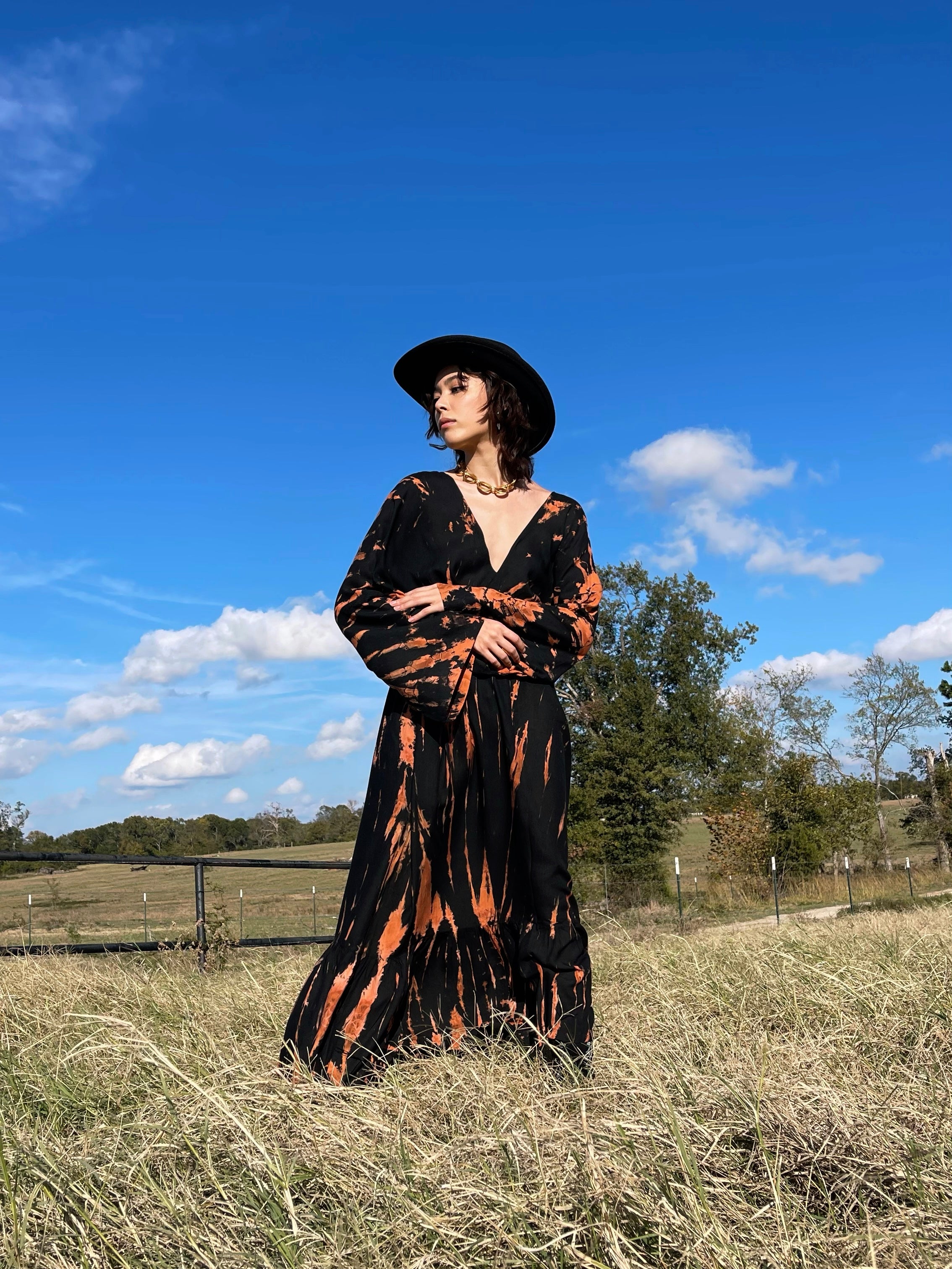 Vera Goddess Maxi Dress - Black
