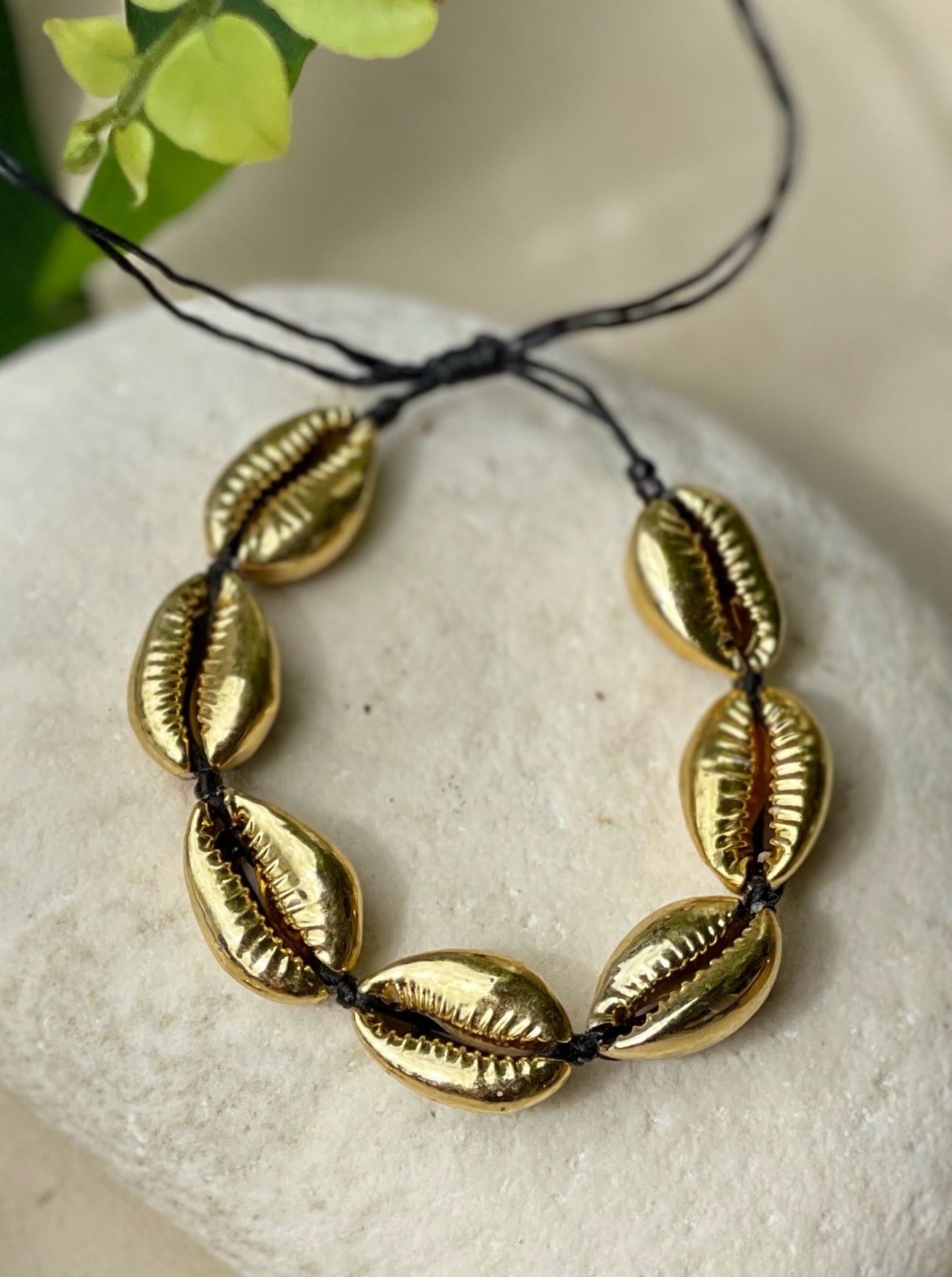 Rosie- Gold Cowrie Seashell Bracelet/Anklet