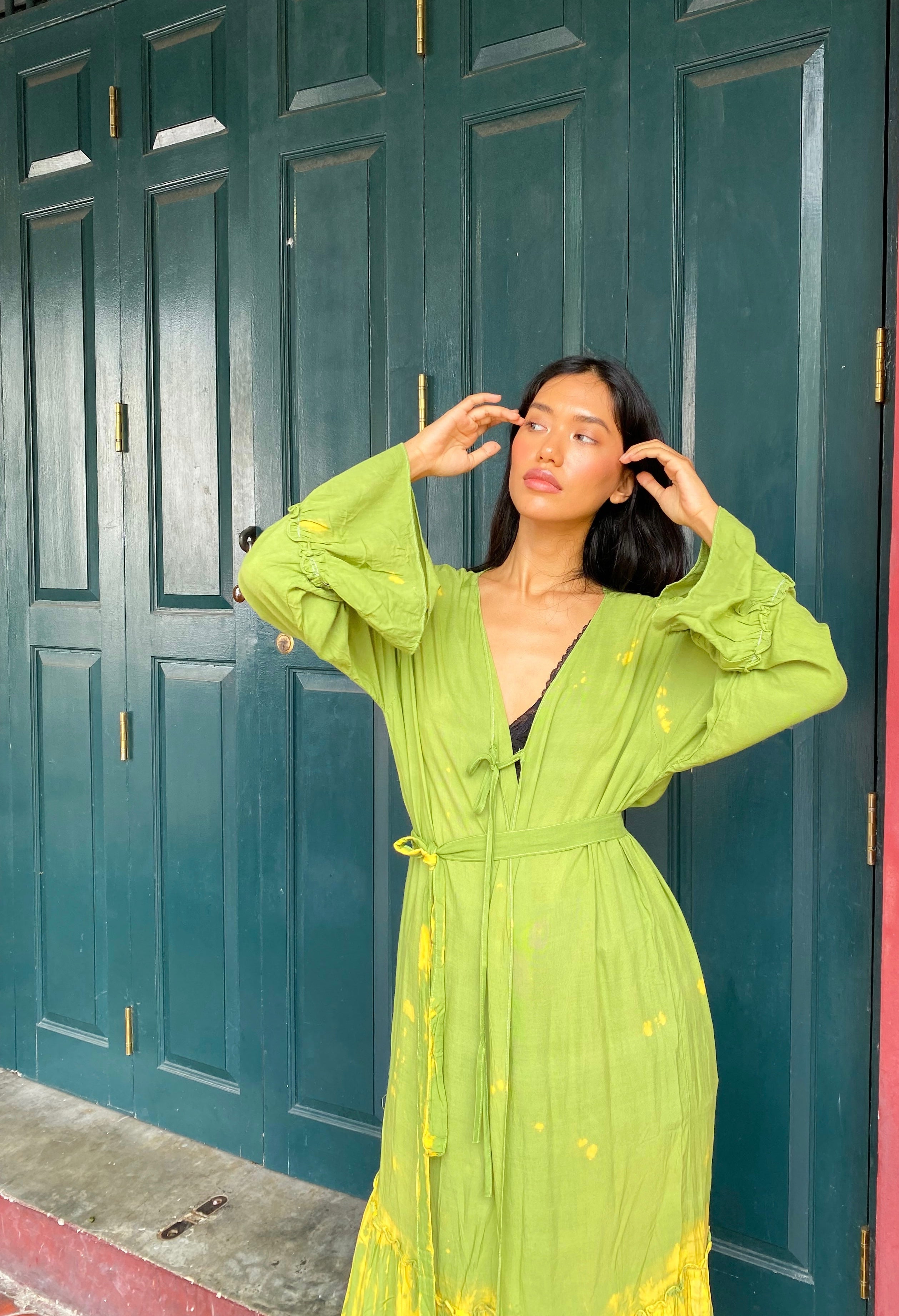 Nina- Kimono Robe - Green