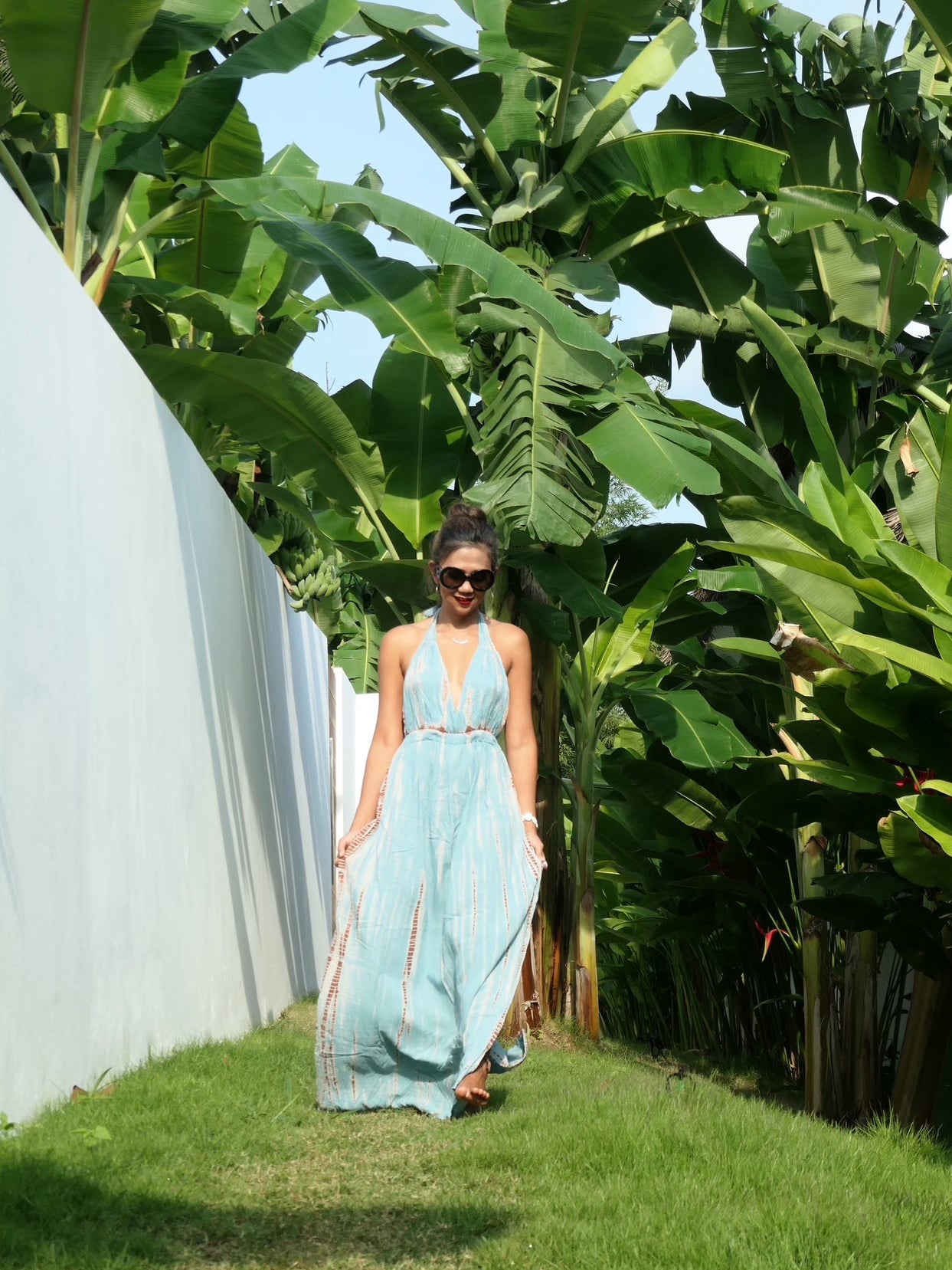 Athena Tie dye Maxi Dress - Teal