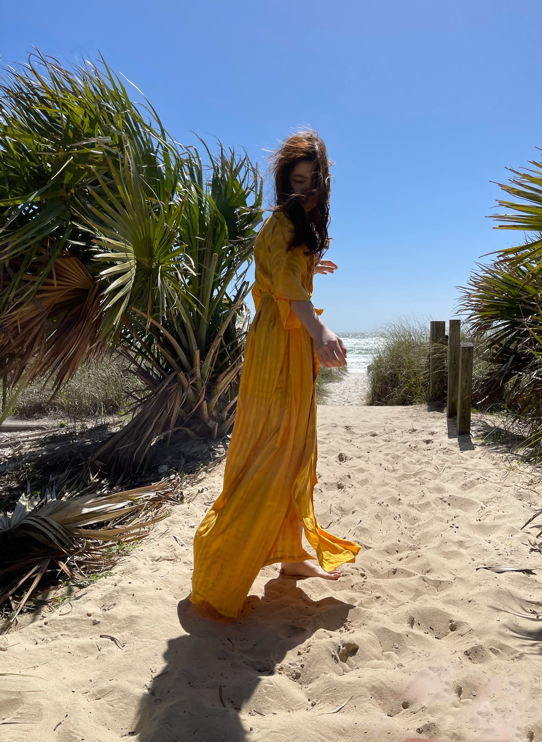 Beach coverup, shop handmade kimono robe Coco de Chom?