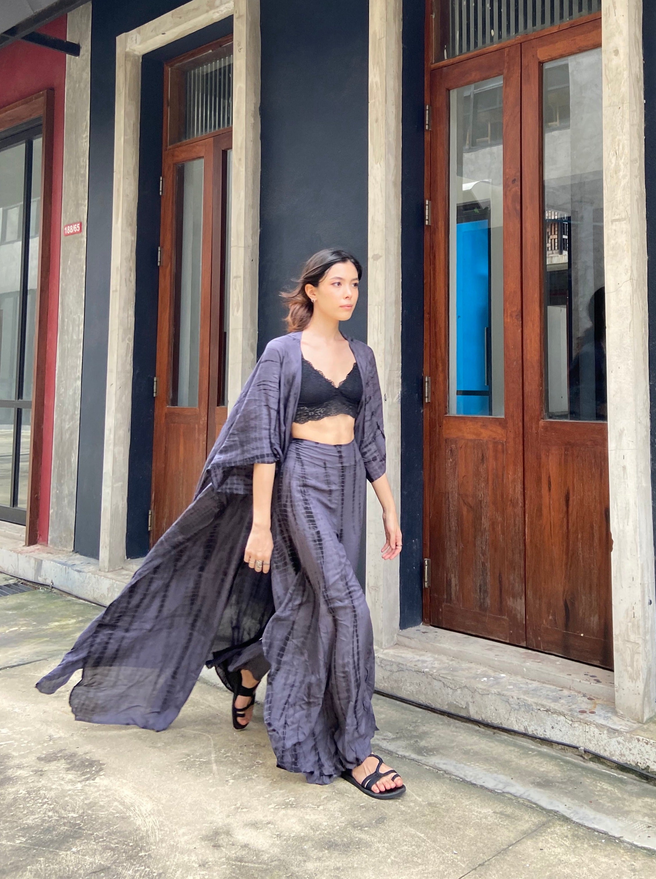 Shop Boho Samurai Trousers - Summer Tie dye Pants - Tie dye Wide leg pantsFor Sale