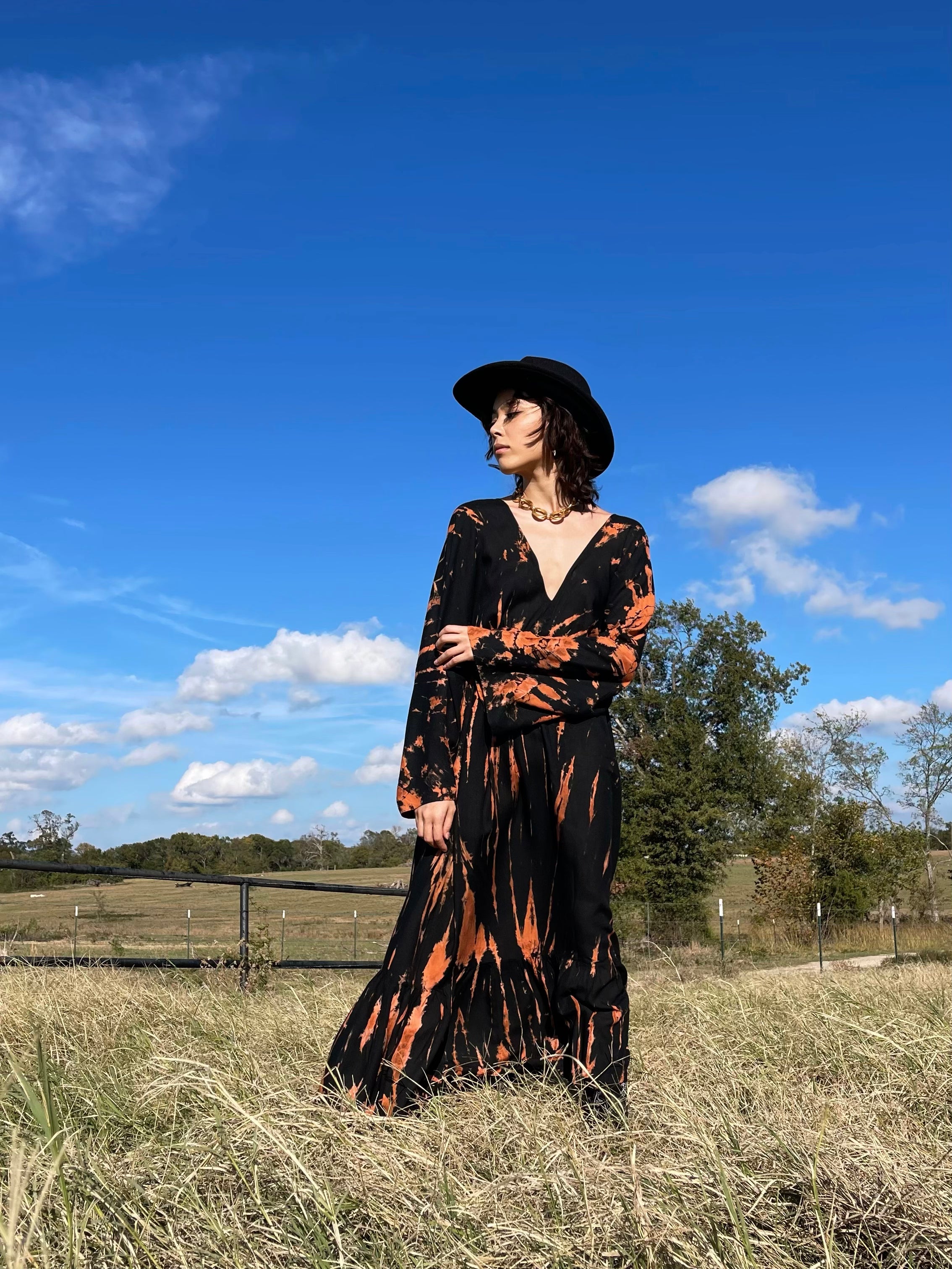 Vera Goddess Maxi Dress - Black