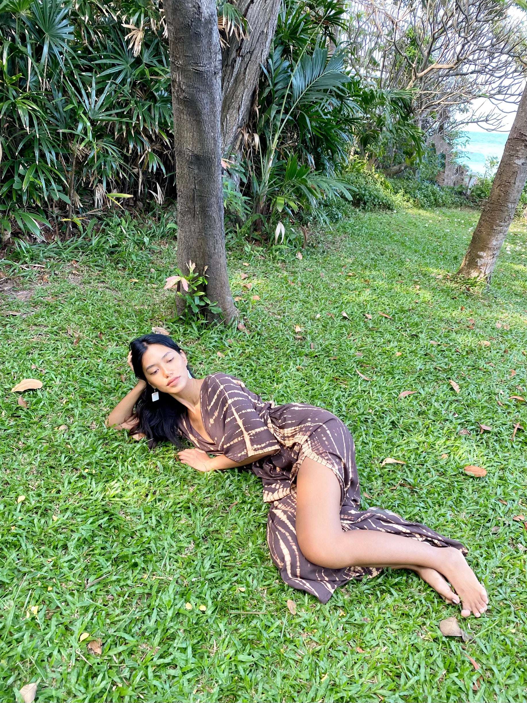 Shop goddess tie dye maxi dress, boho tie dye kaftan, oversized long kaftan maxi dress handmade by artisans from COCO DE CHOM?