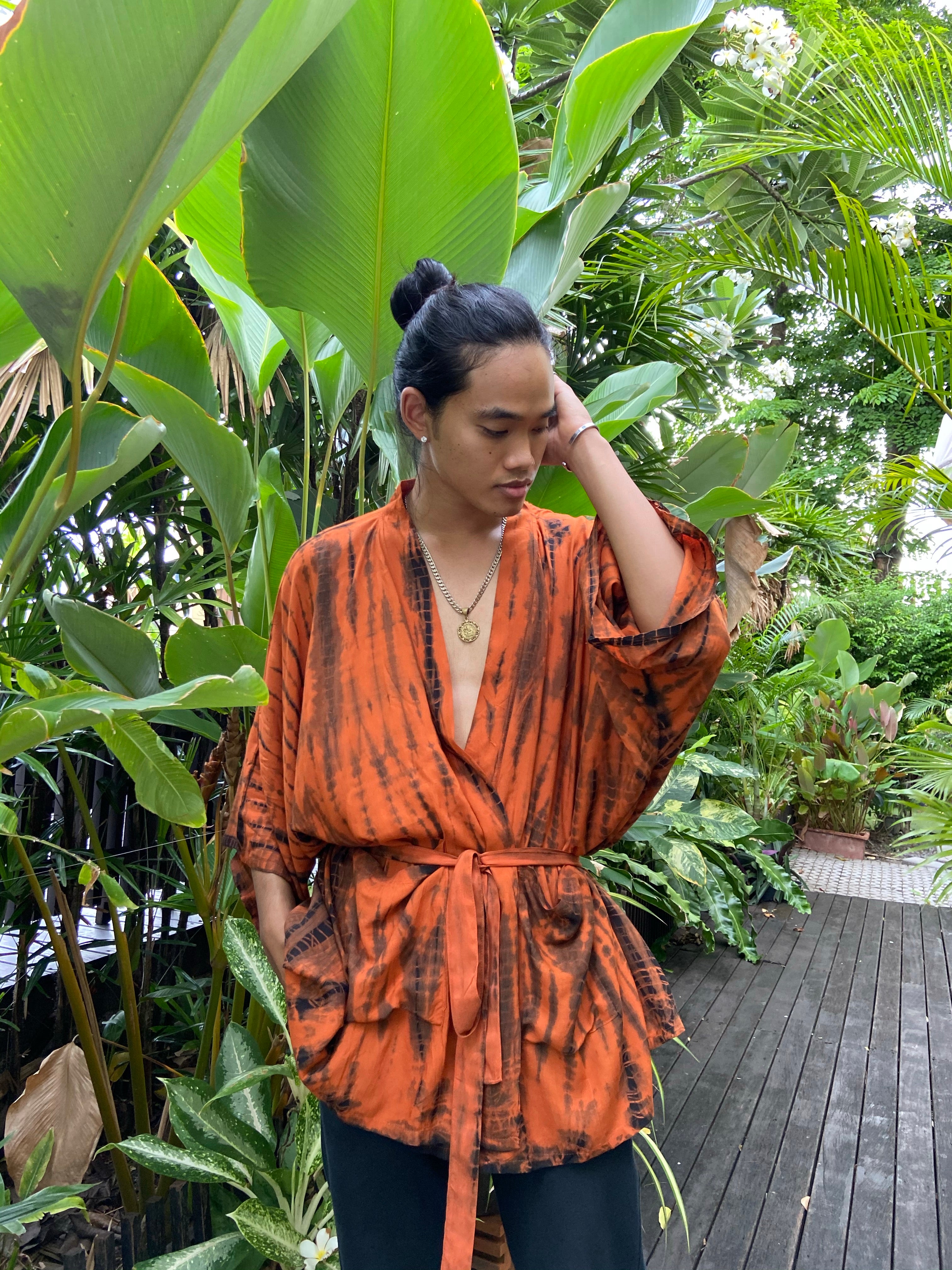 Yoda Unisex Kimono Jacket - Rust