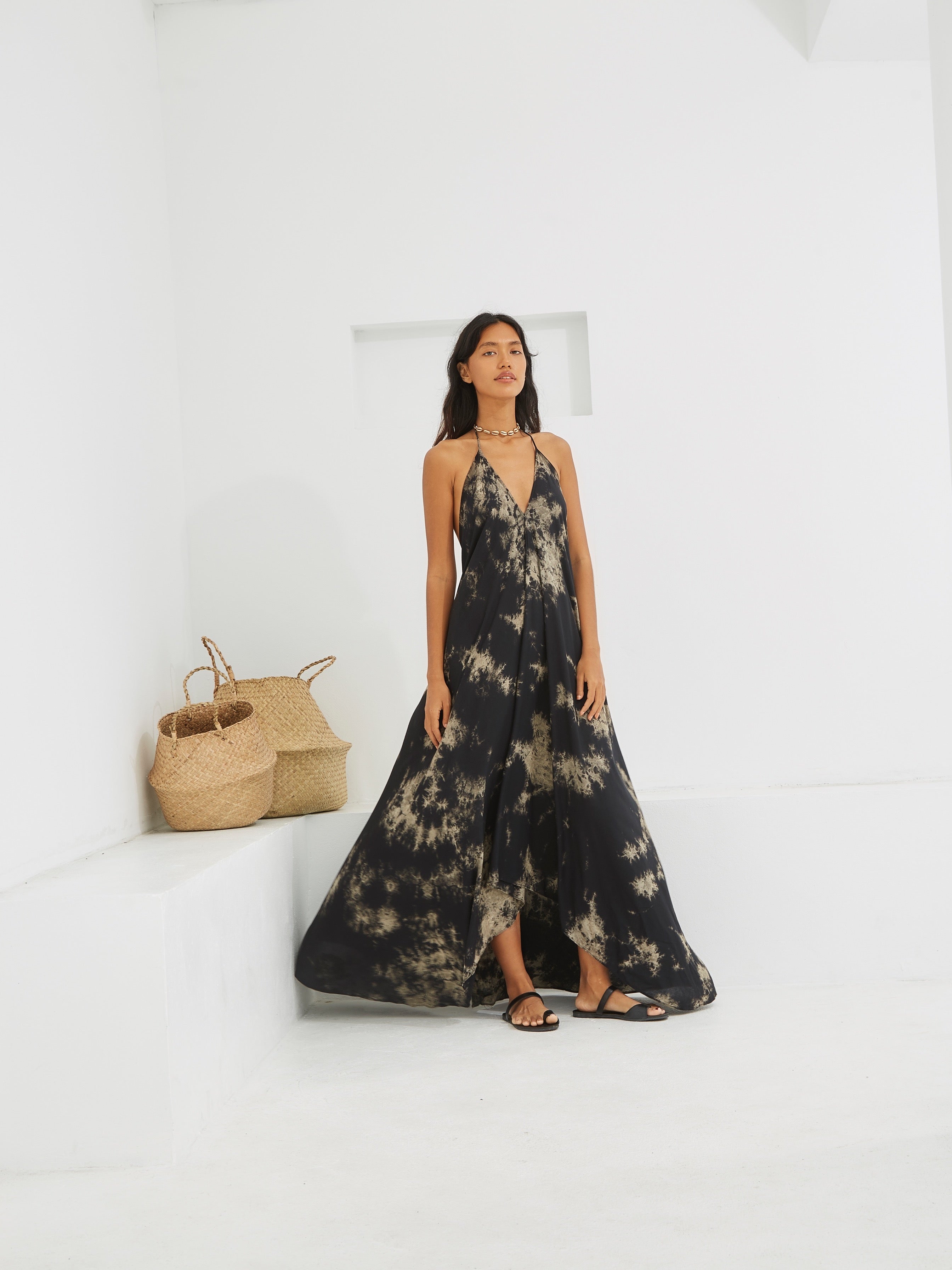 Flamingo Tie dye Maxi Dress | Summer Maxi Dress | CocoDeChom | Maxi Summer Dresses