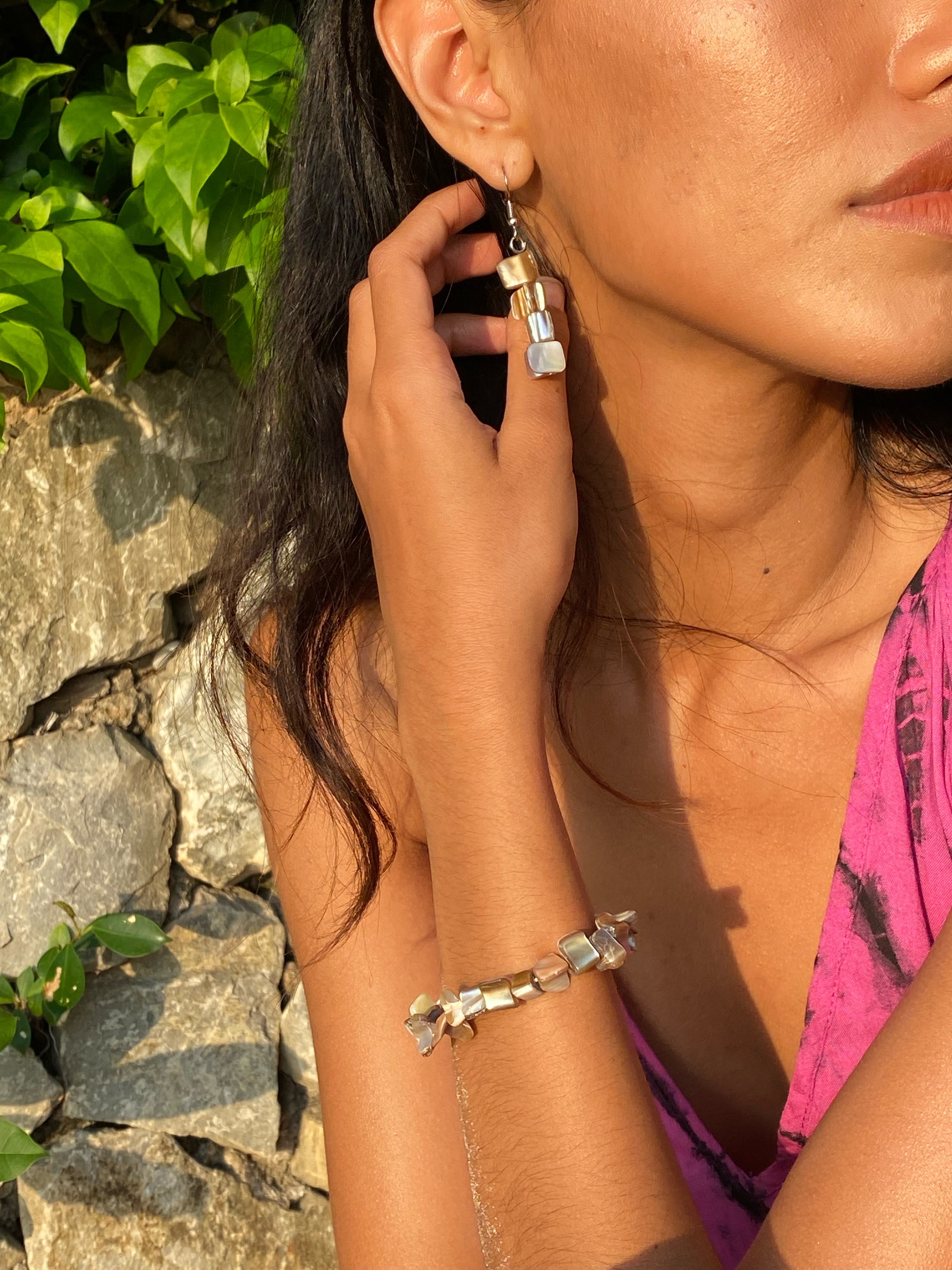 Nora-Mother-of-Pearl Bracelet, beach accessories, boho bracelet