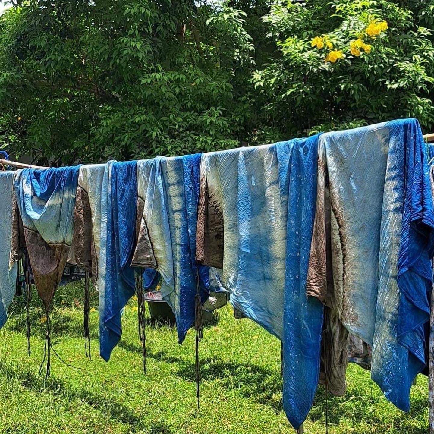 The Art of Natural Indigo Tie-Dye for Our Galaxy Maxi Dress