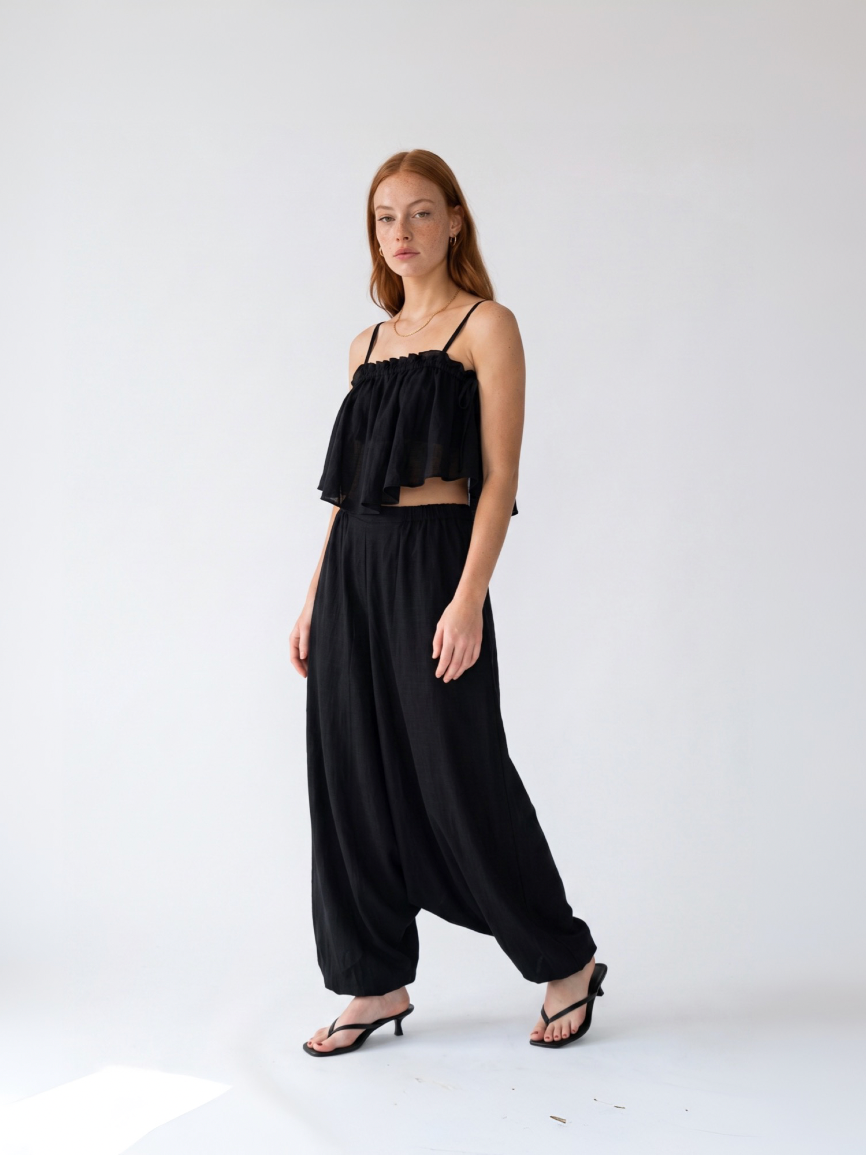Mira Black Harem Pants