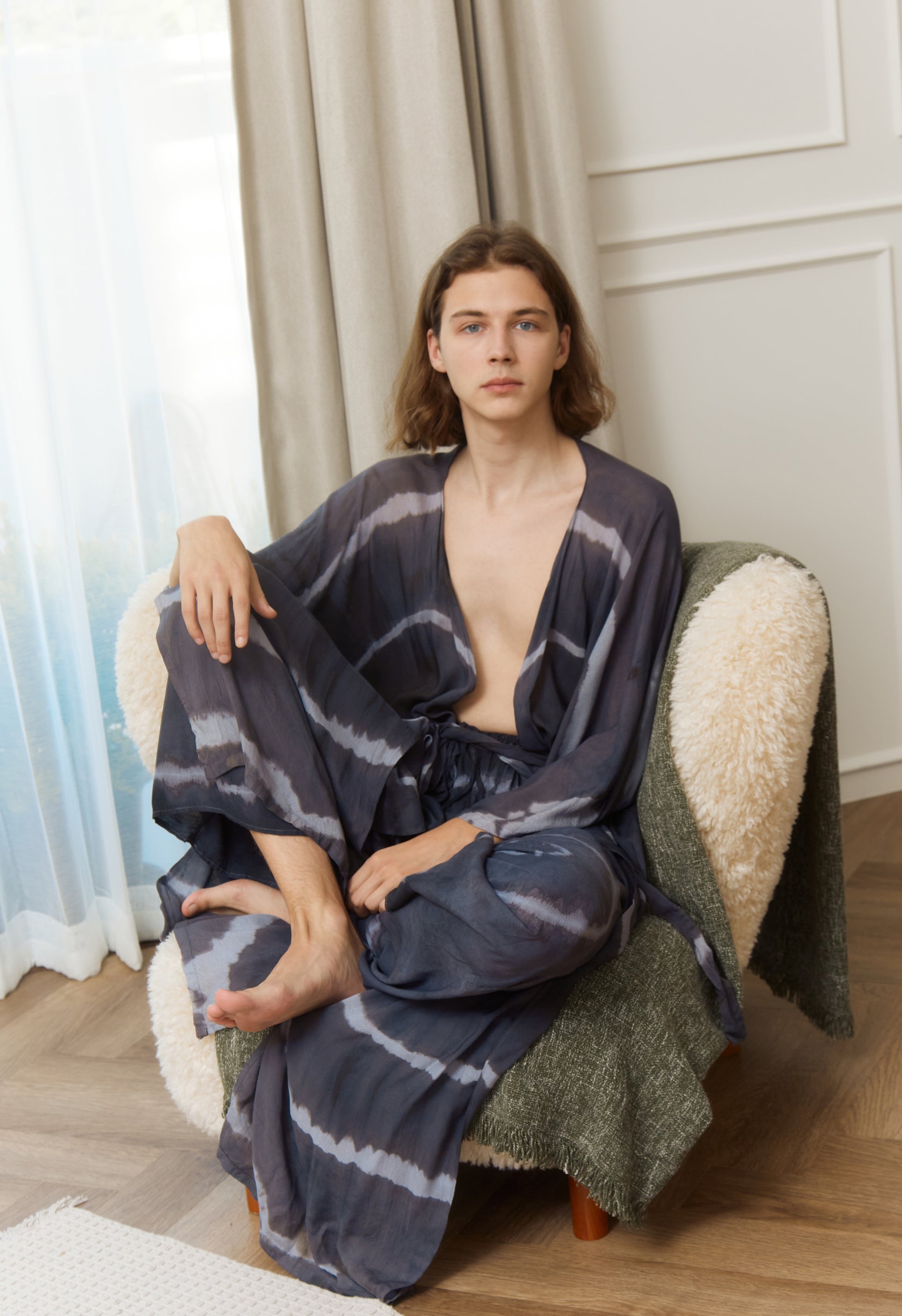 Enjoy every day every with our tie dye long kimono robe, comfy loungewear and timeless design all handmade with love by Coco de Chom 