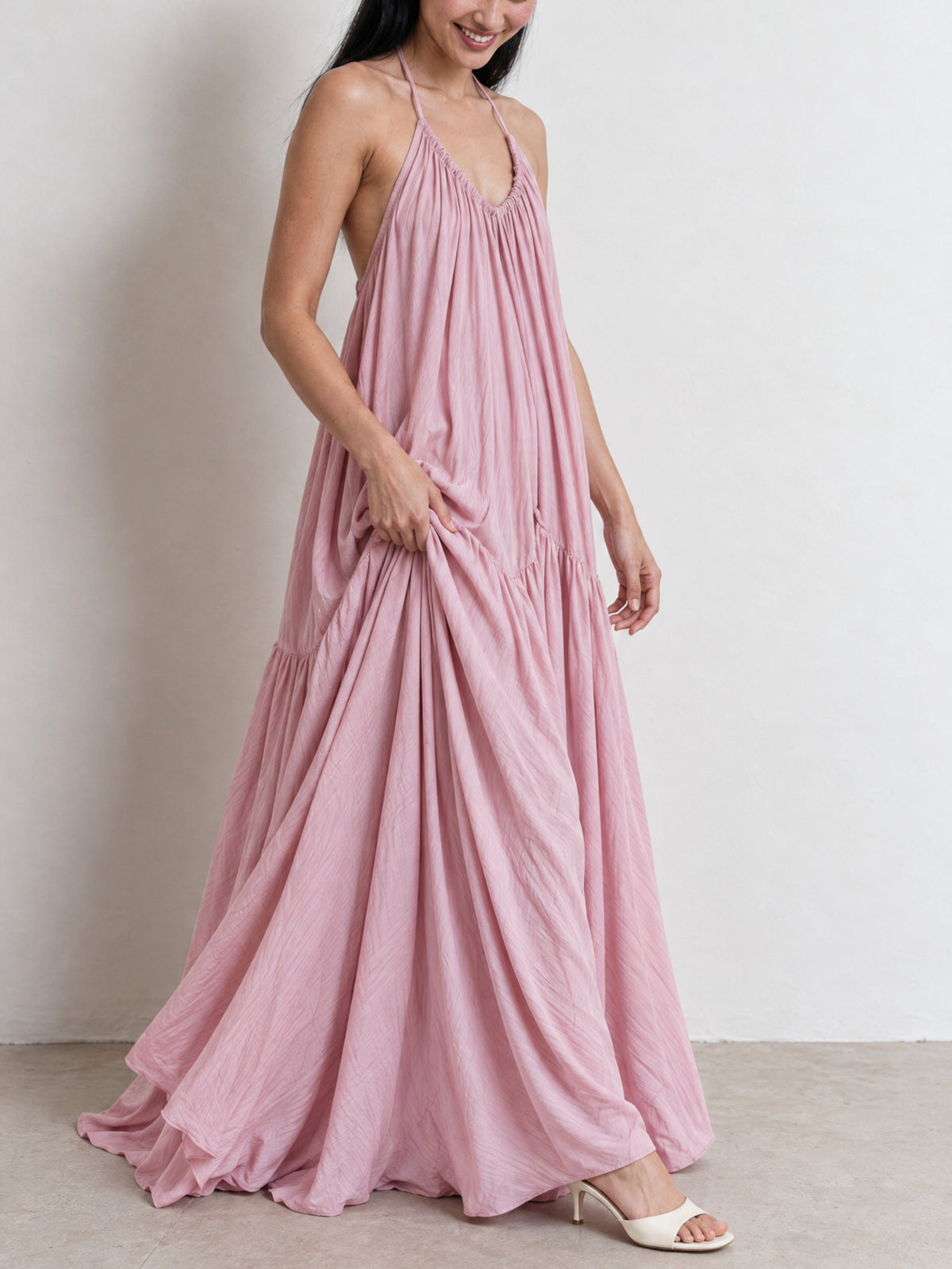 Sunset Dusty Rose Maxi Dress
