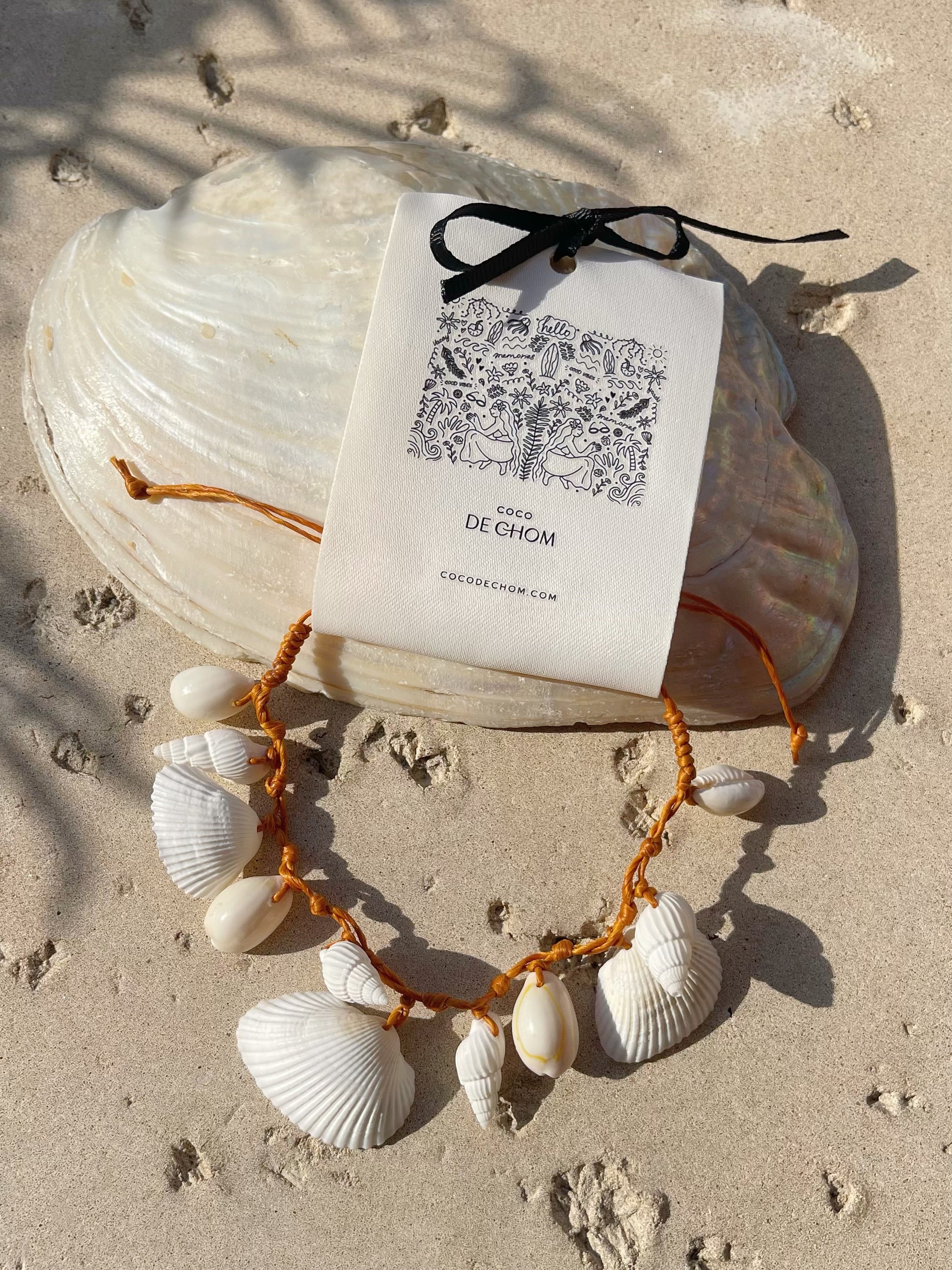 Seashell Anklet/Bracelet | Natural White Seashell Boho Accessories | Handmade Bracelet for Beach Lovers | COCO DE CHOM