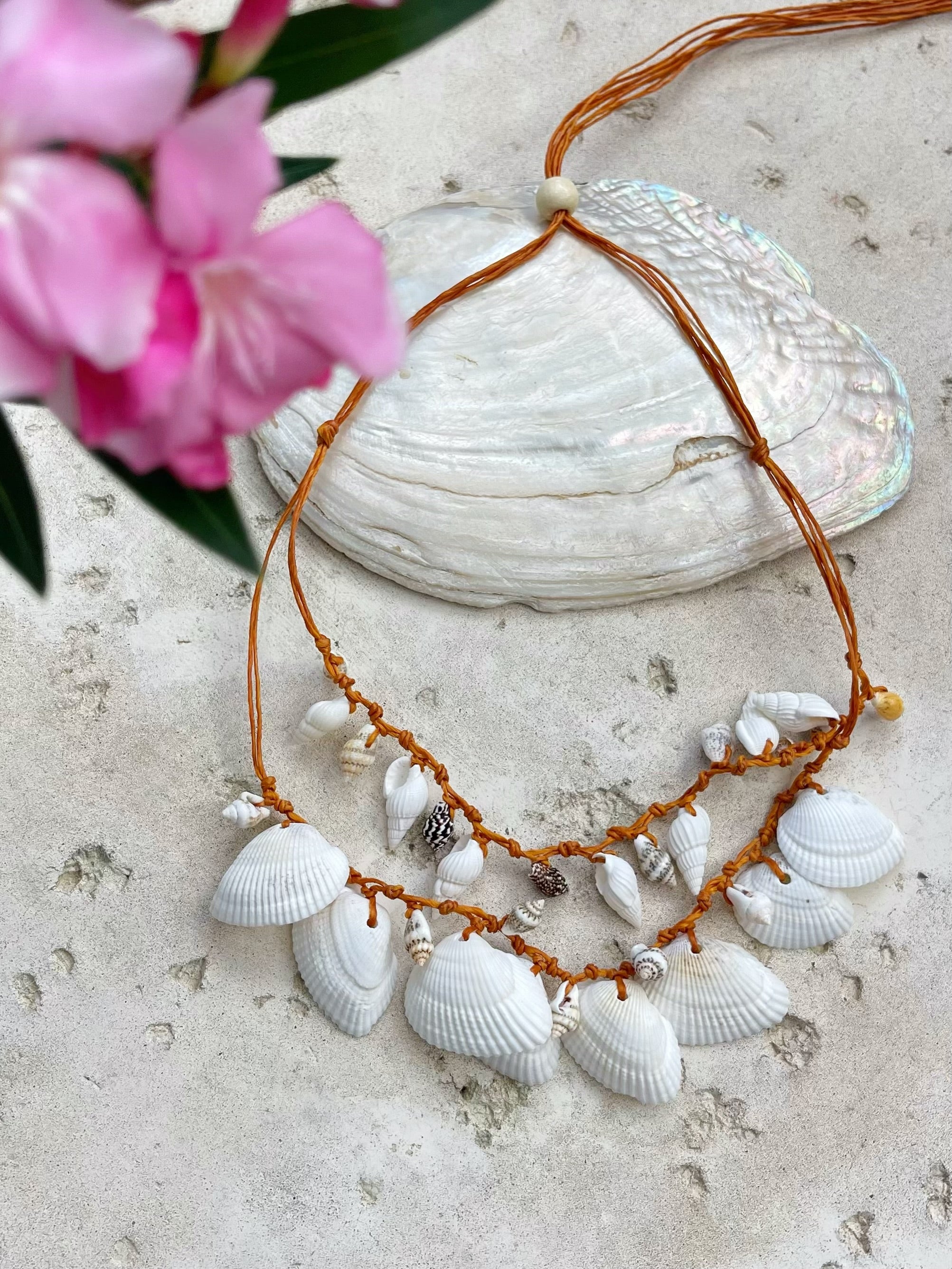 Statement Seashell Choker Necklace | Natural Seashell Boho Accessories | Handmade Beach Jewelry