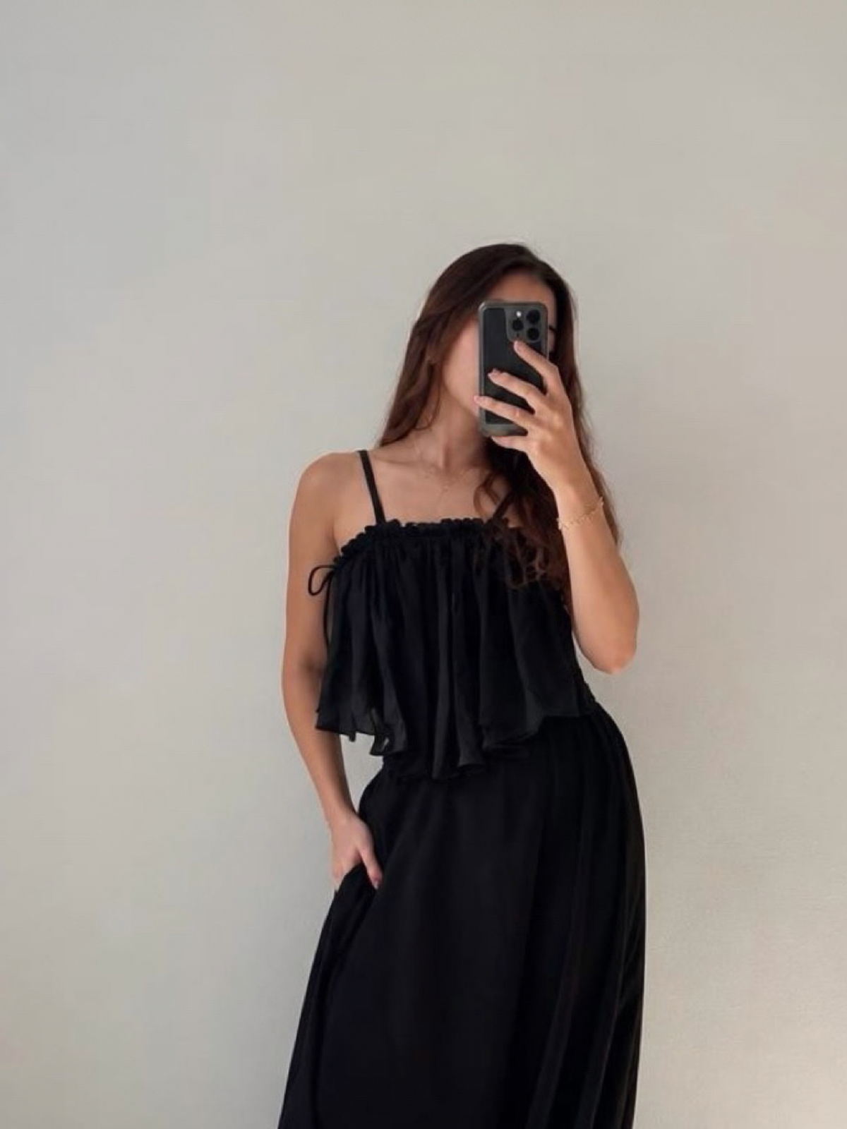 Mira Black Crop Top