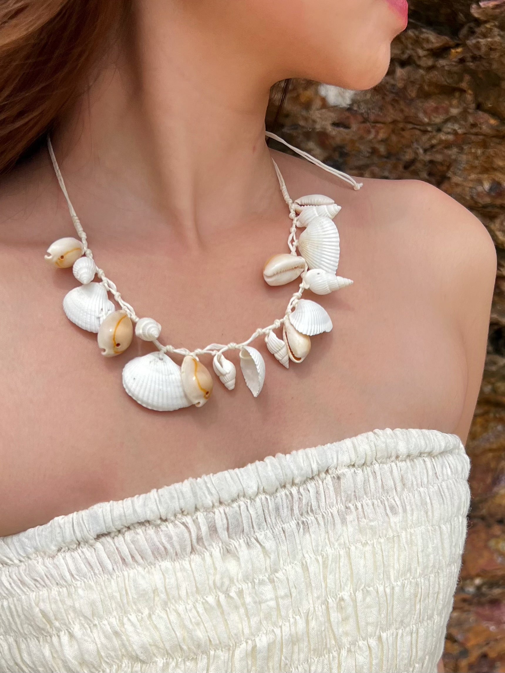 Art Deco Aurora Shell Necklace, Wedding outlet Necklace, Bridal Necklace, Beach Wedding, Ocean Lover Necklace, Seashell Necklace N1267