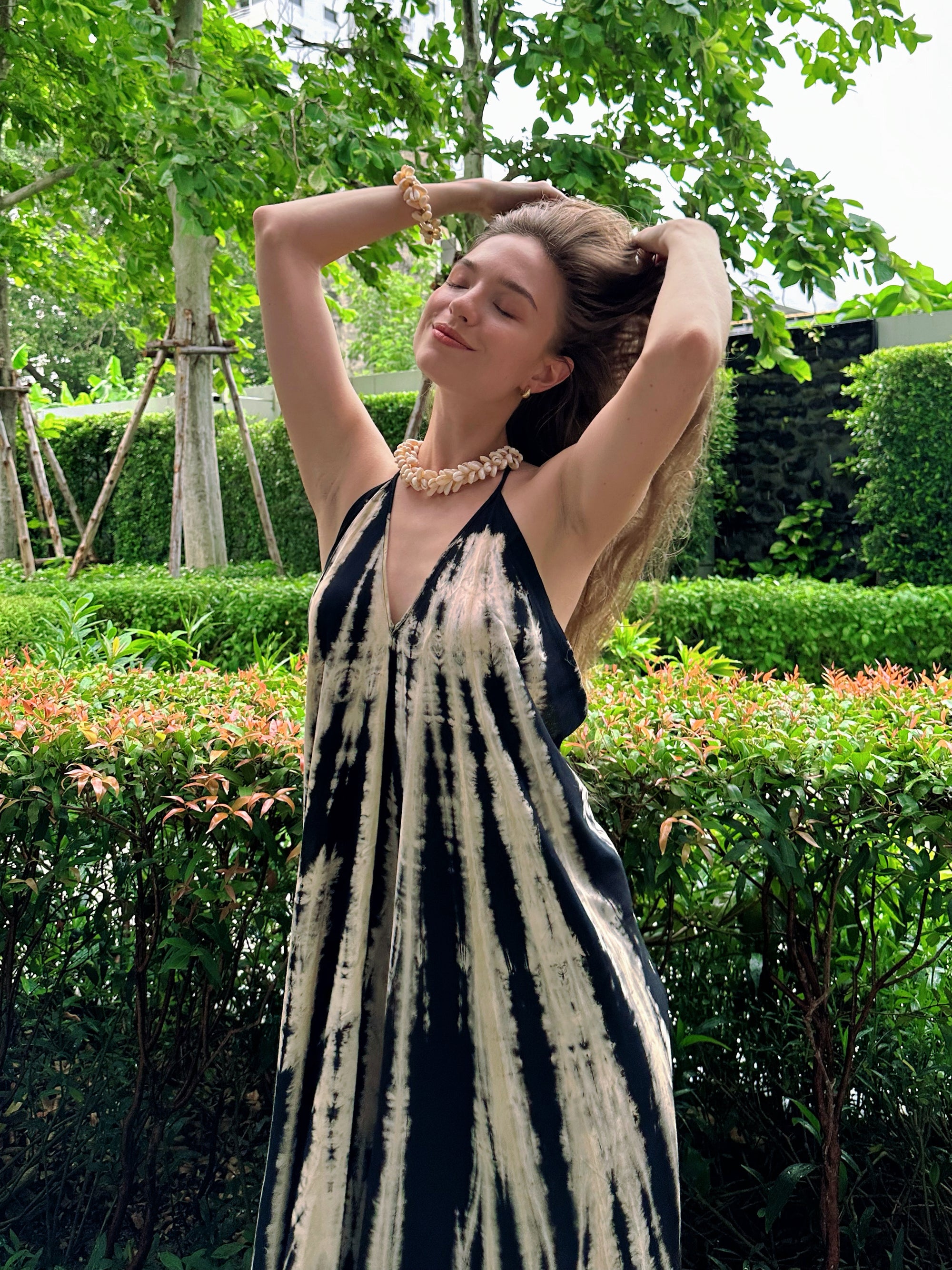 Fashionable Casual Bohemian Tie-dye Print Dress