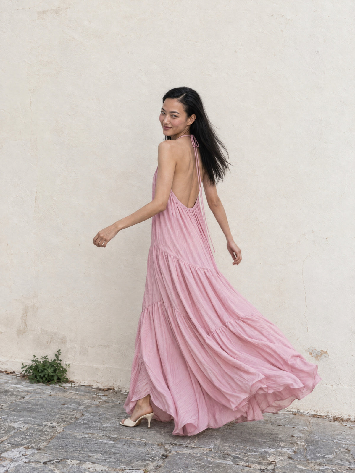 Sunset Dusty Rose Maxi Dress