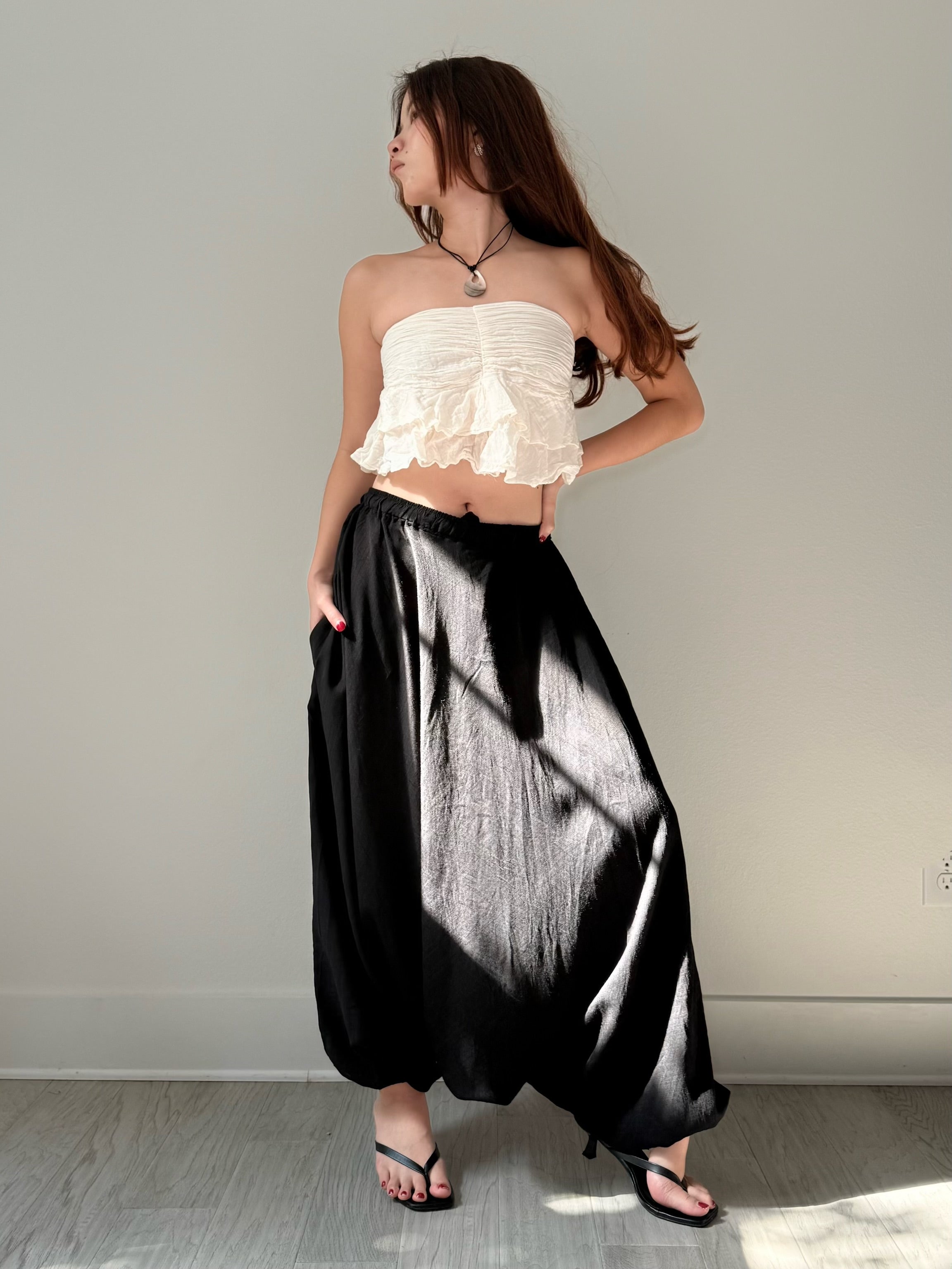Mira Black Harem Pants