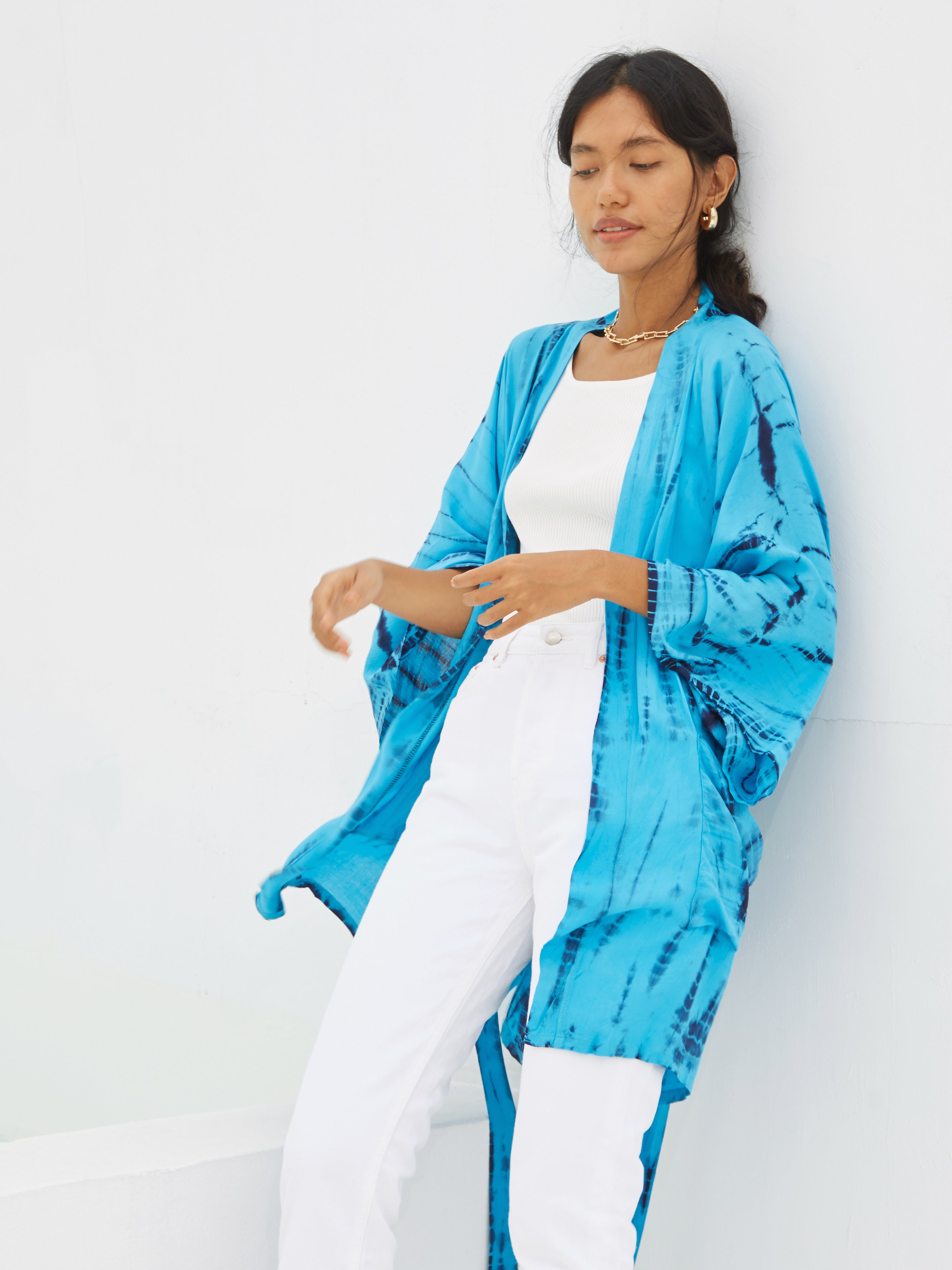 Yoda Kimono Jacket - Blue