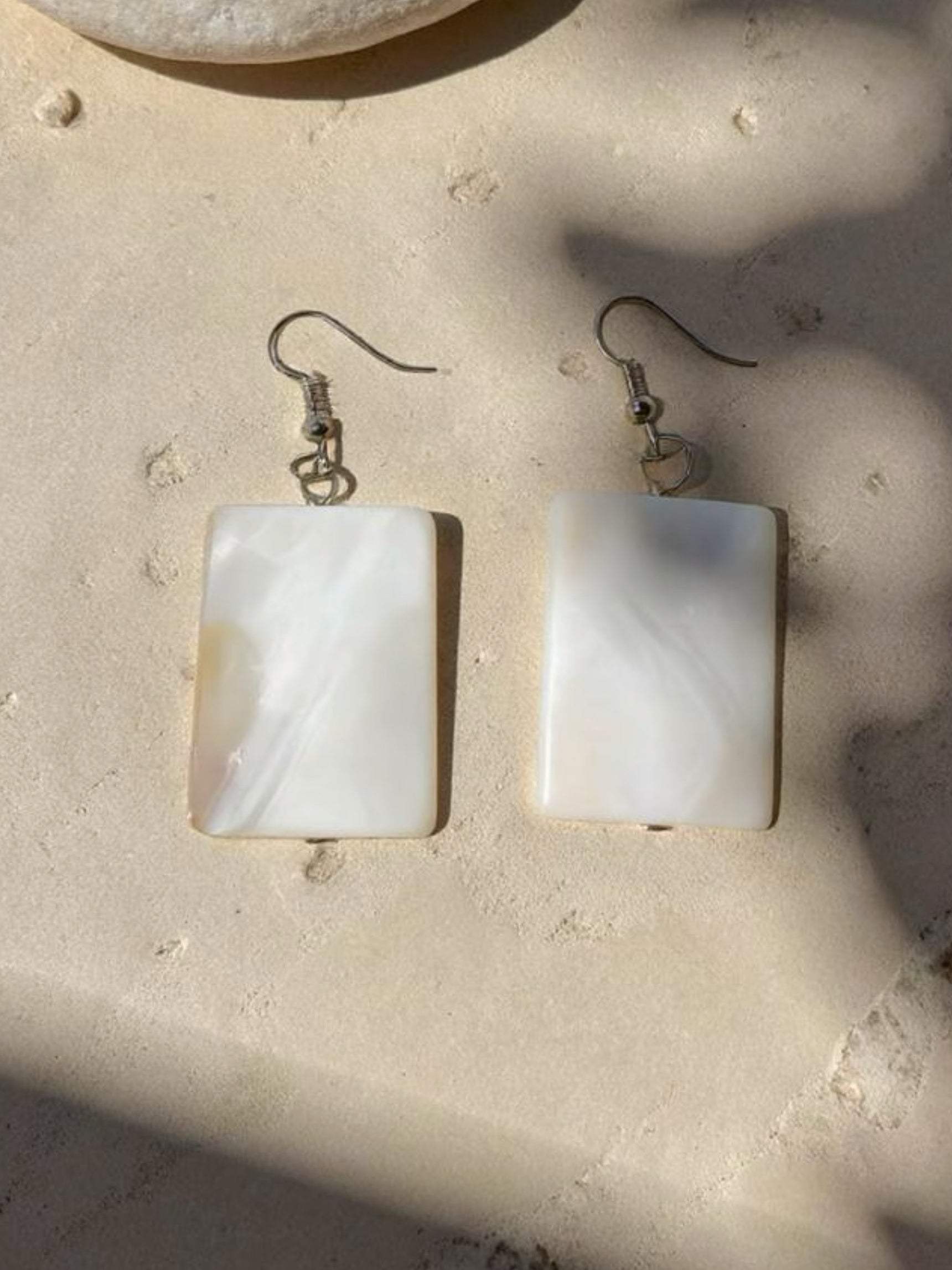 Shop Mother of pearl handcrafted Earrings, beach accessories from Coco de Chom - boho chic resort ready