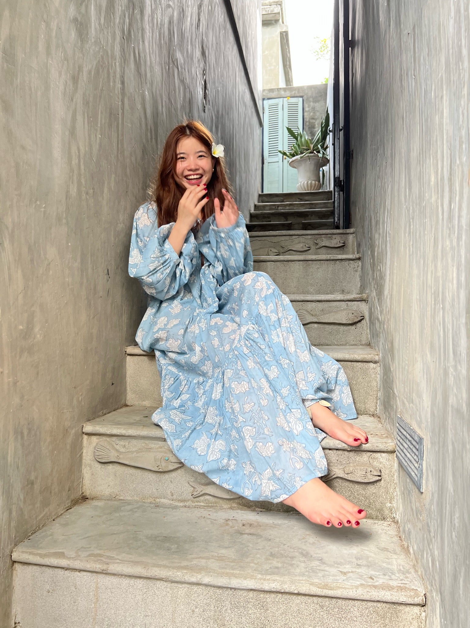Lola Bohemian Maxi Dress- Blue | Coco De Chom Lola Bohemian Maxi Dress- Blue | Coco De Chom