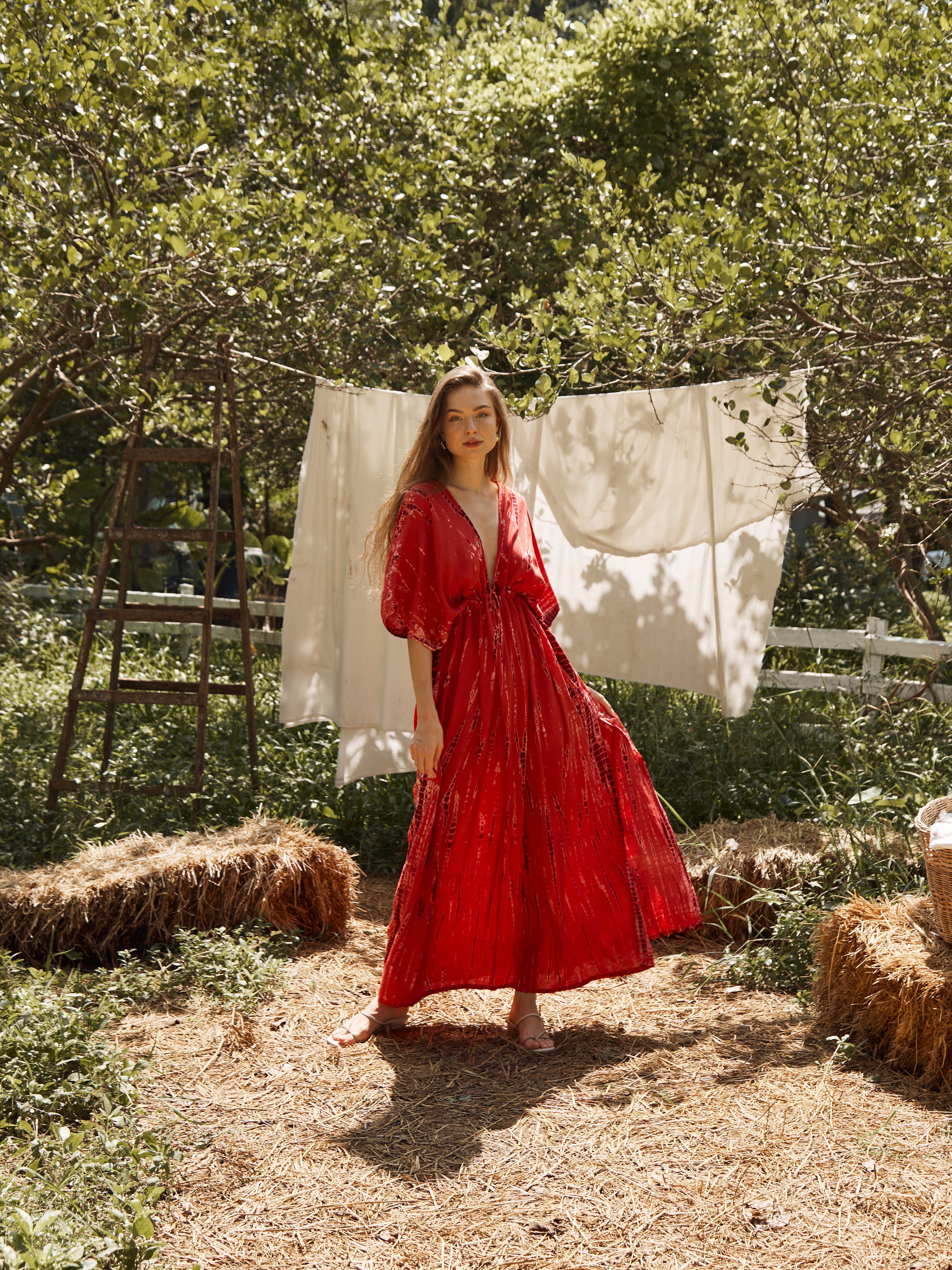 Coral marble cheap maxi dress