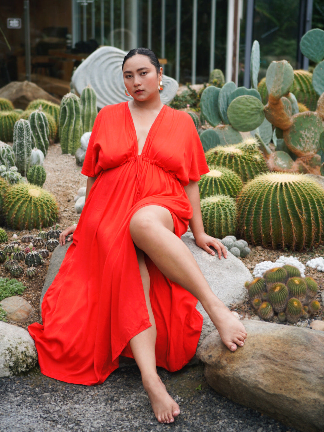 Shop Vacation Wear, Goddess Kaftan maxi Dress, Red long kaftan,  Red Kaftan maxi dress , plus size kaftan, wedding guest wedding dress with Coco De Chom?