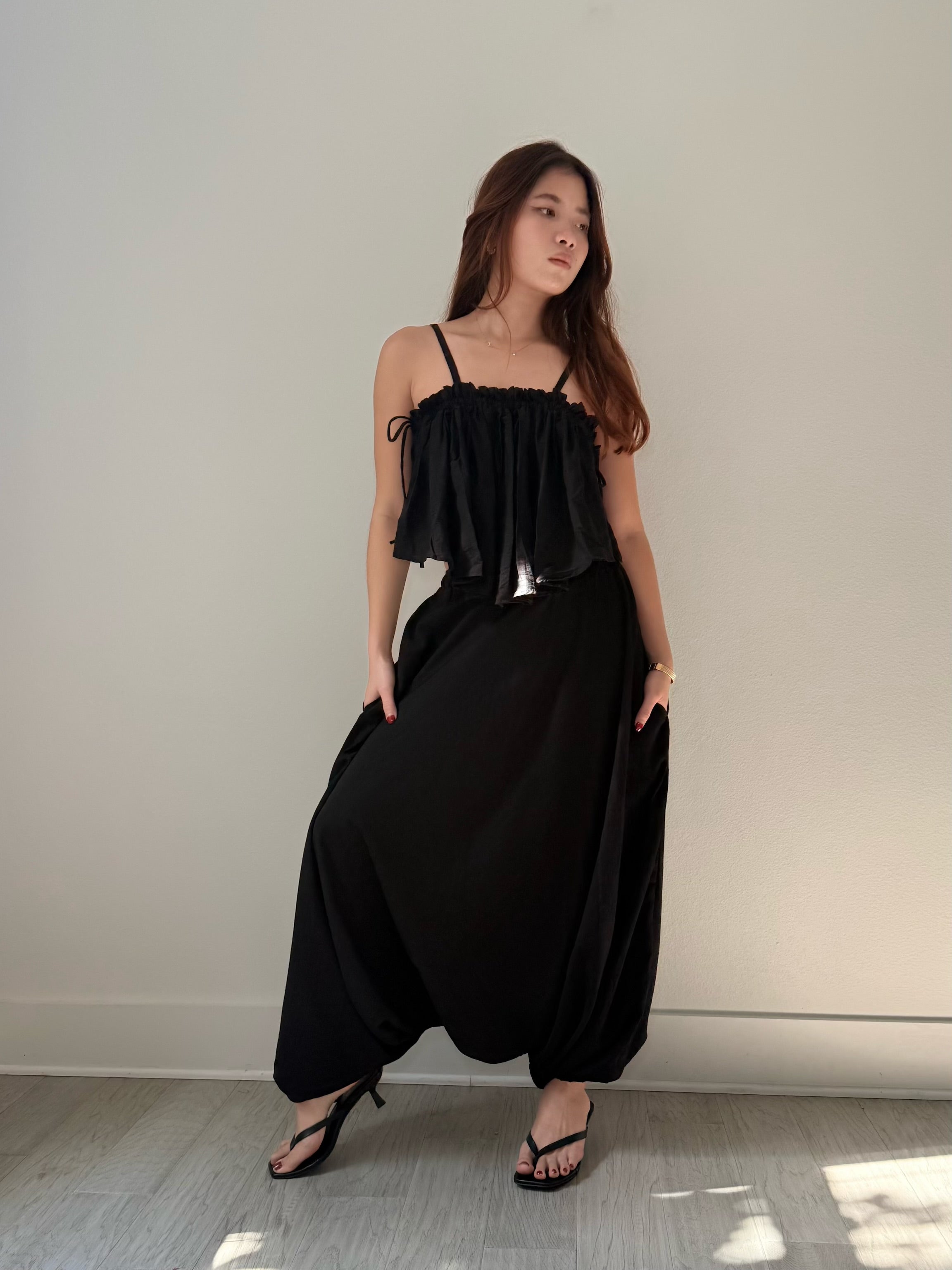 Mira Black Harem Pants
