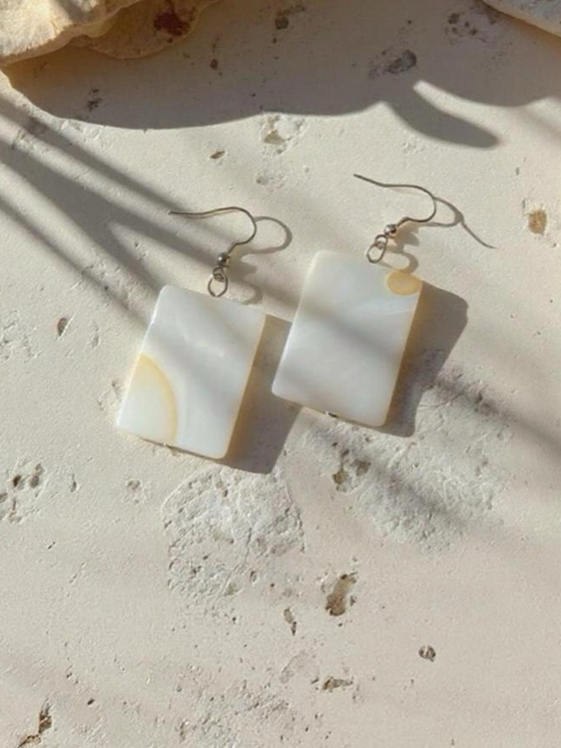 Shop Mother of pearl handcrafted Earrings, beach accessories from Coco de Chom - boho chic resort ready