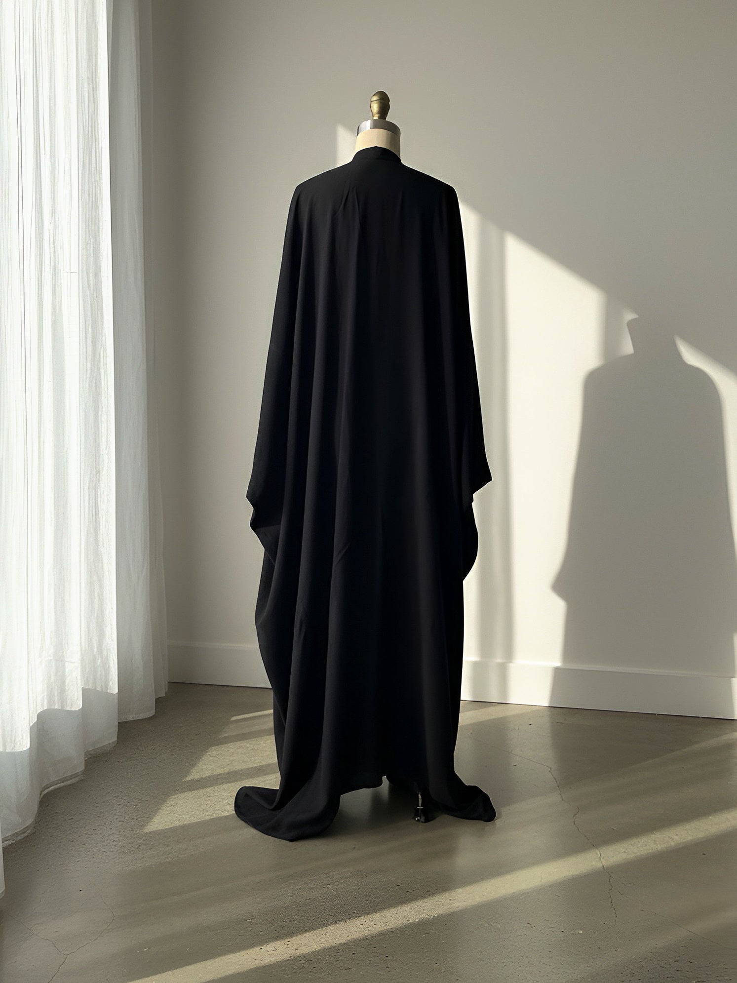 Sunrise Black Oversized Kimono Kaftan