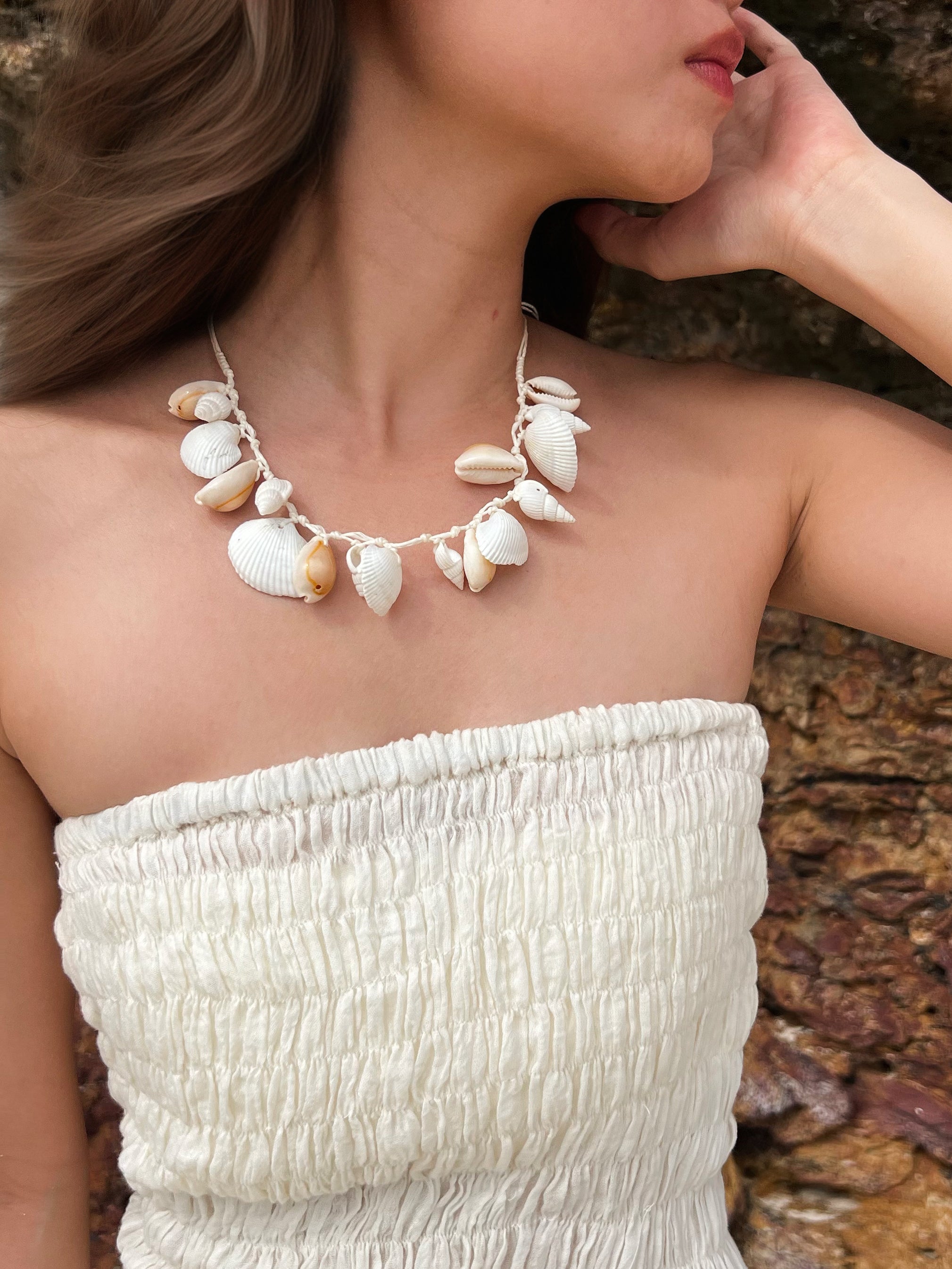 Shop Boho Seashell Choker Necklace | Beach Seashell Necklace | Ocean Treasure | COCO DE CHOM