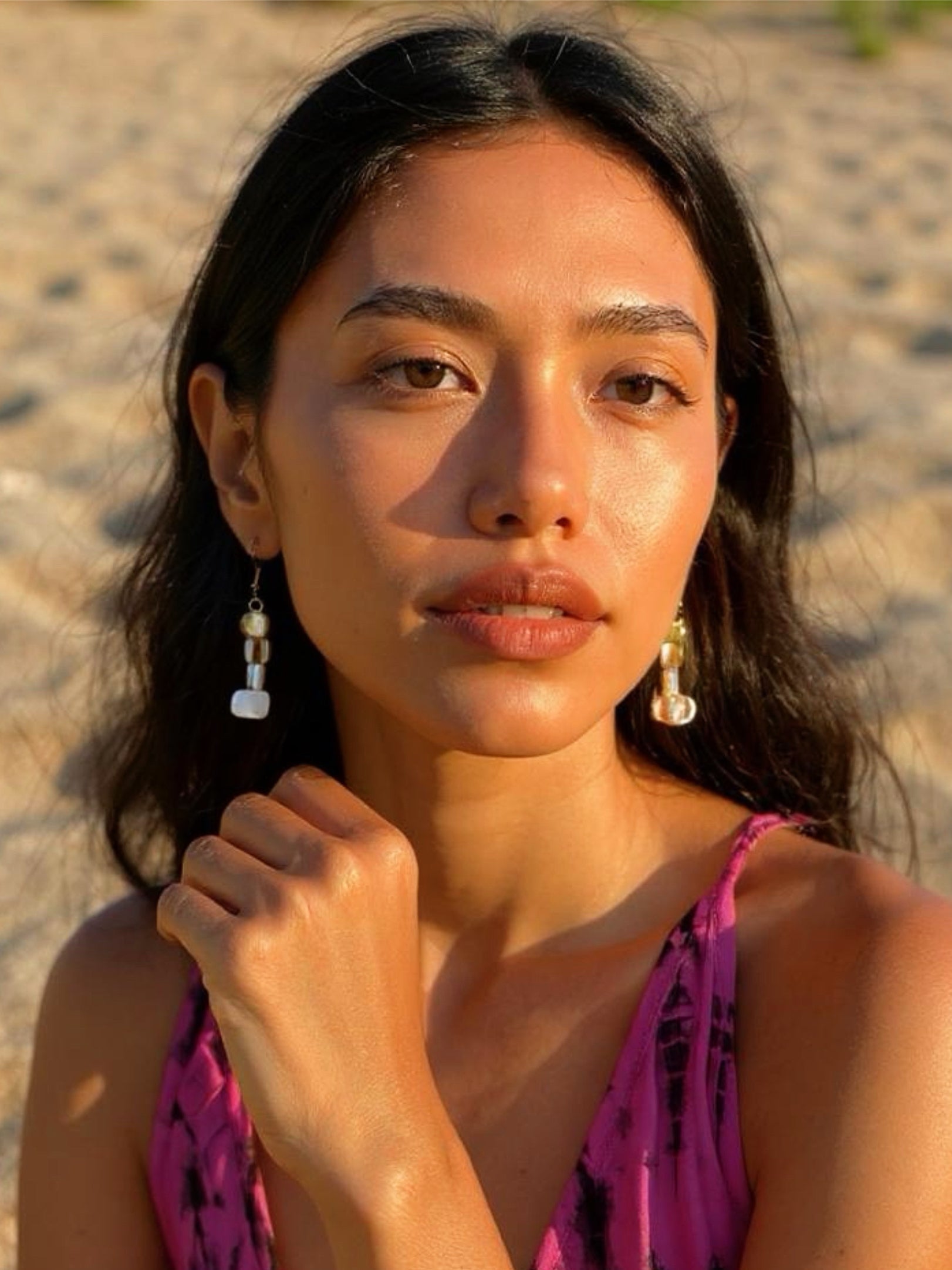Shop handcrafted  Mother of pearl Earrings, beach accessories, Boho earrings from Coco de Chom - boho chic resort ready