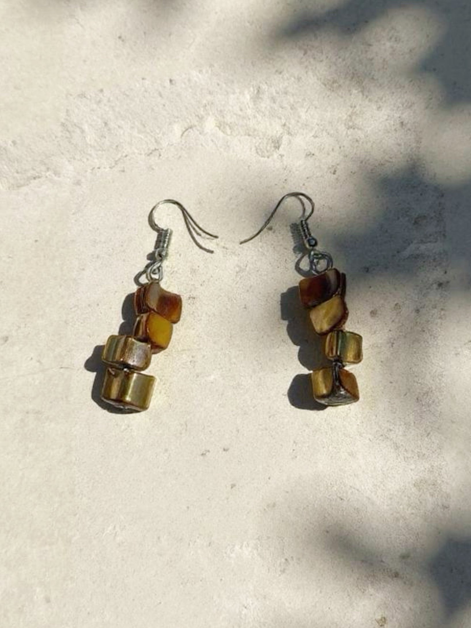 Shop handcrafted  Mother of pearl Earrings, beach accessories, Boho earrings from Coco de Chom - boho chic resort ready