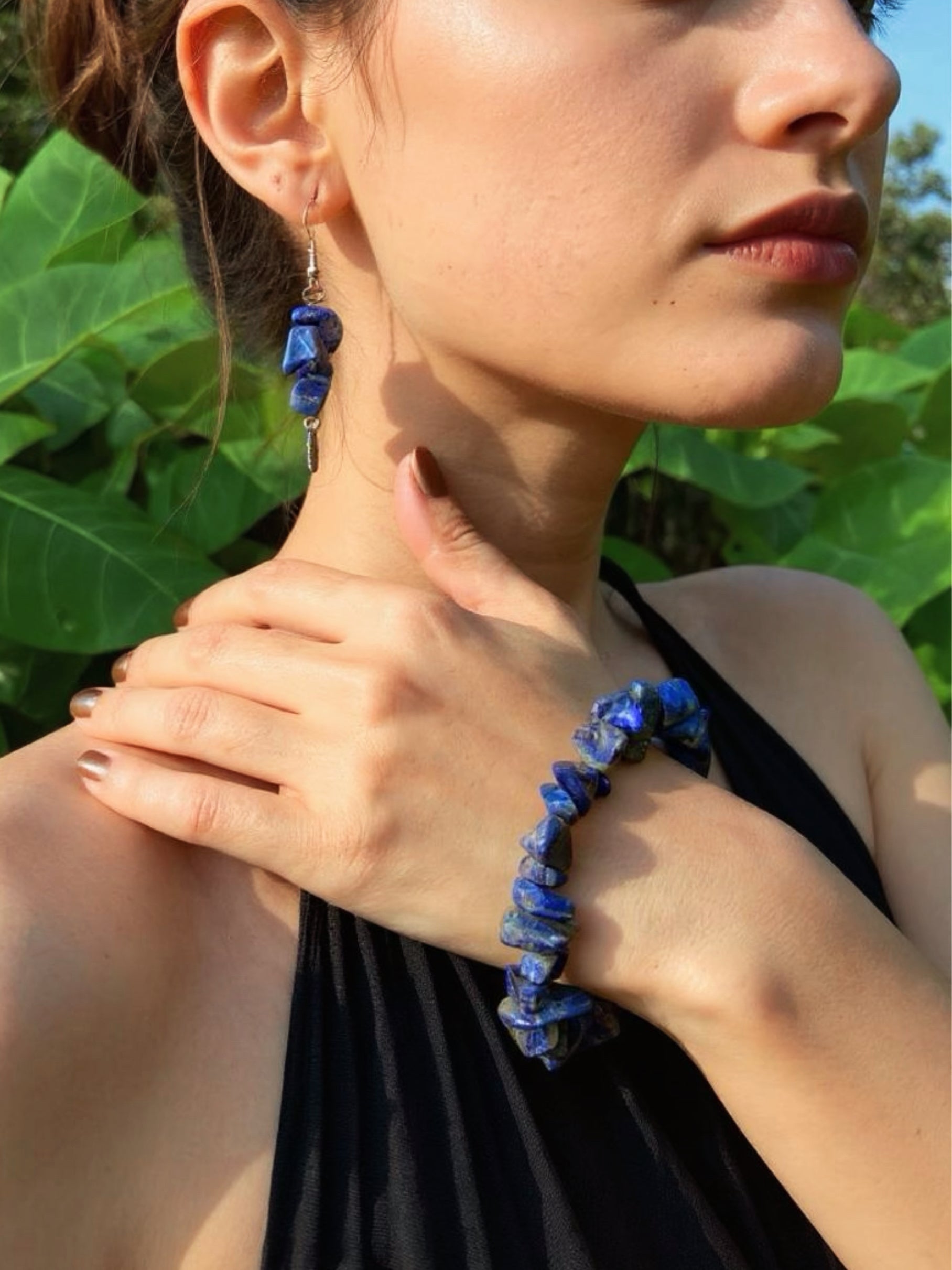 Shop this lapis stone bracelet for boho style gift handmade 